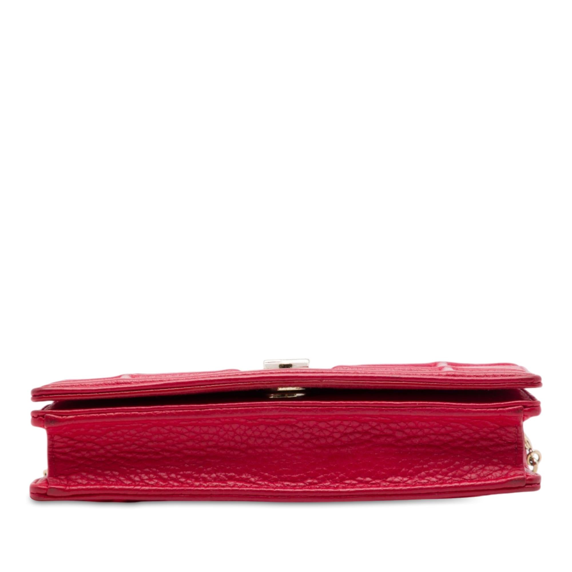 Dior Grained Calfskin Diorama Wallet on Chain