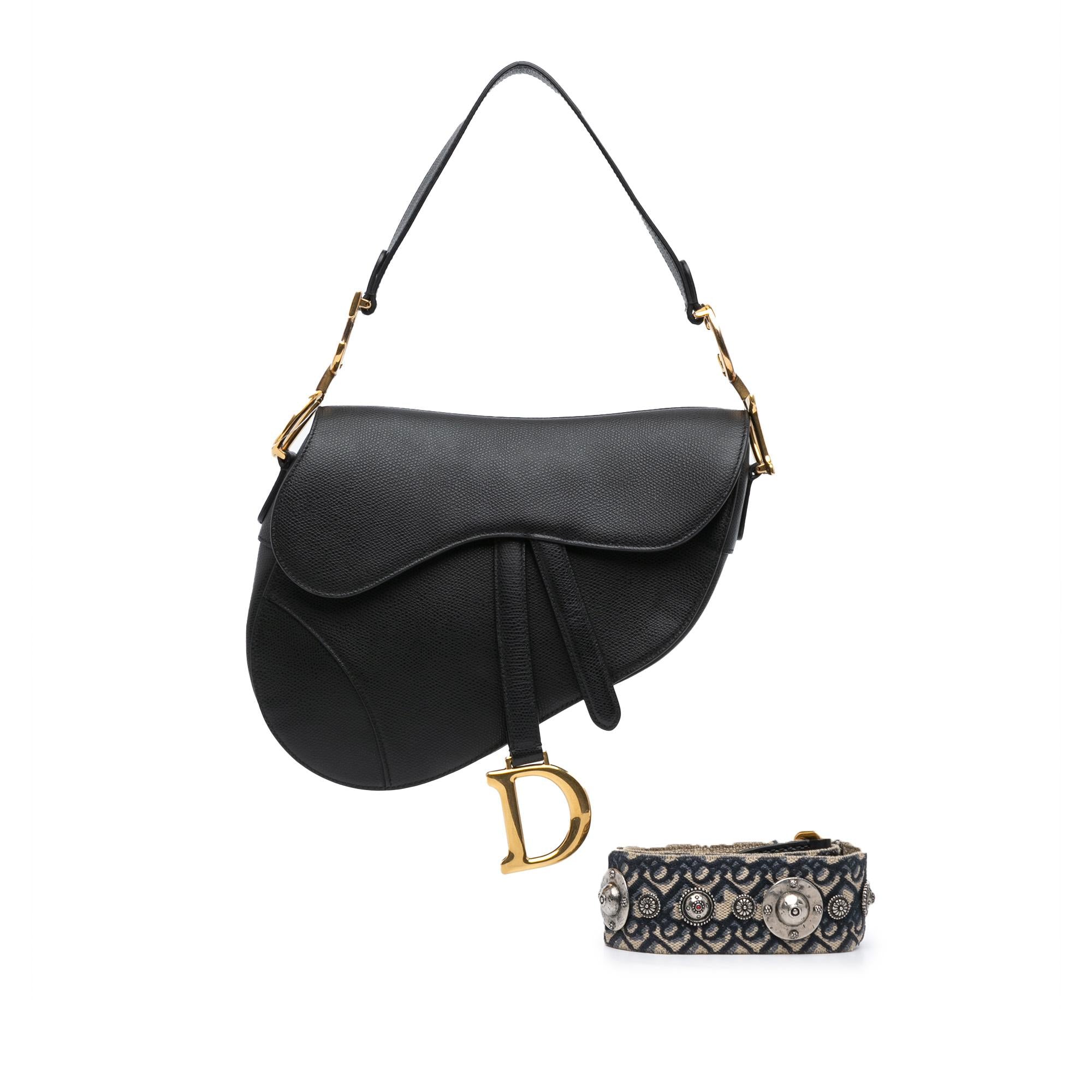 Dior Grained Calfskin Saddle Bag