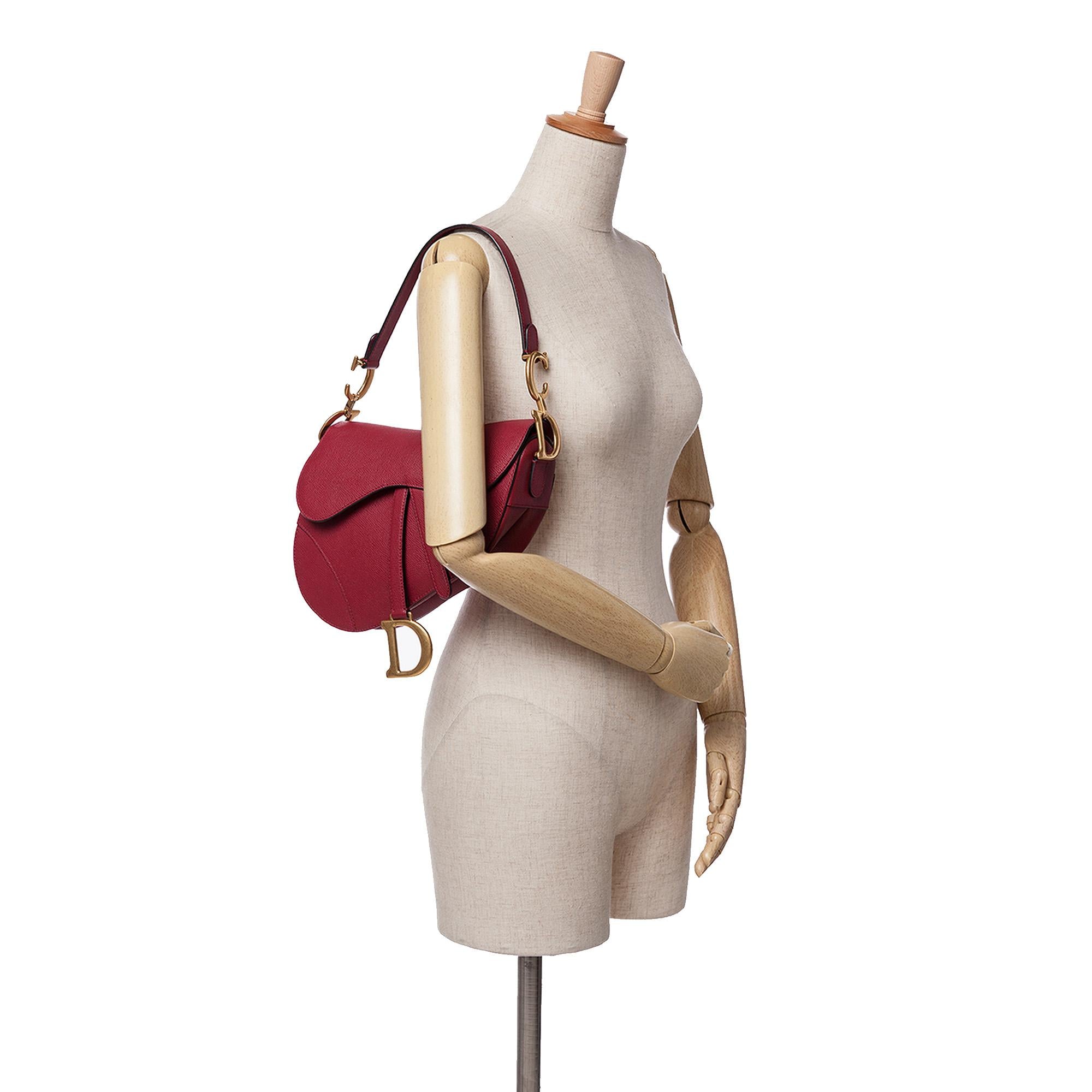 Dior Grained Calfskin Saddle Bag