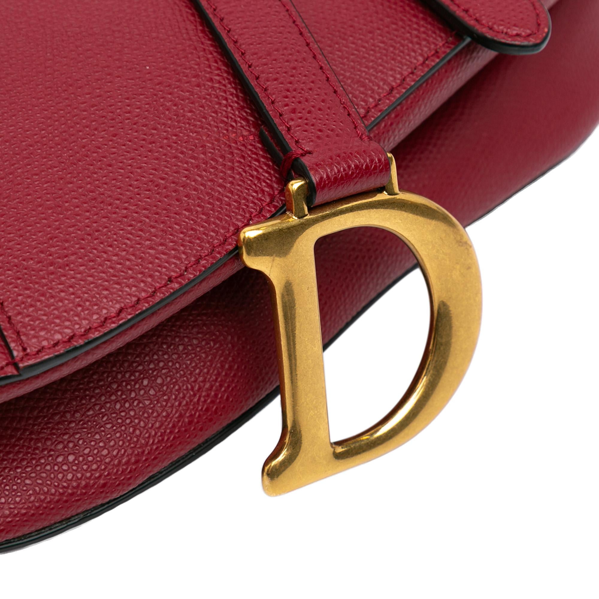 Dior Grained Calfskin Saddle Bag