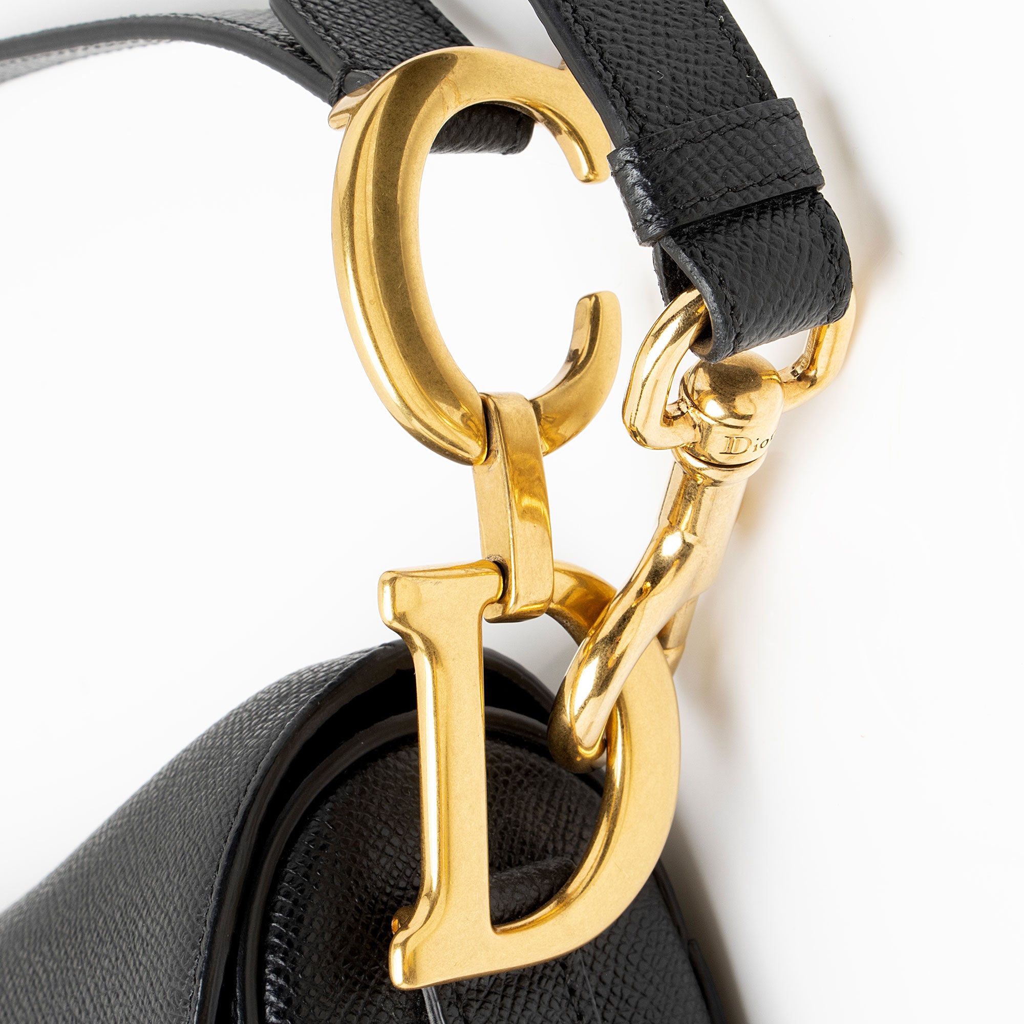 Dior Grained Calfskin Saddle Dual Strap Crossbody