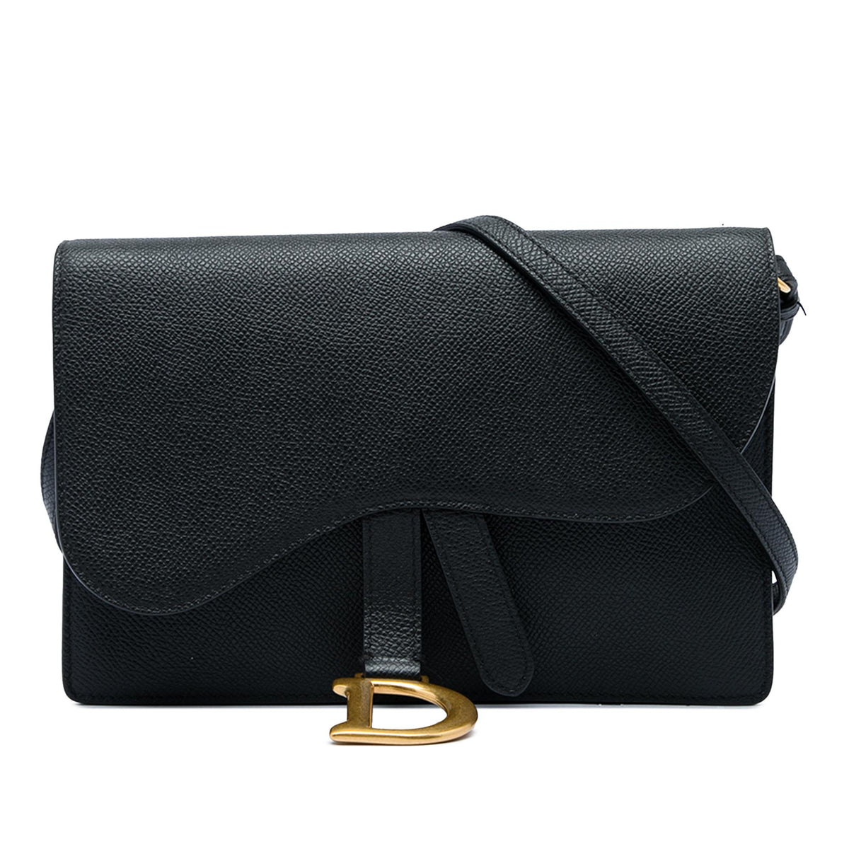 Dior Grained Calfskin Saddle Pouch