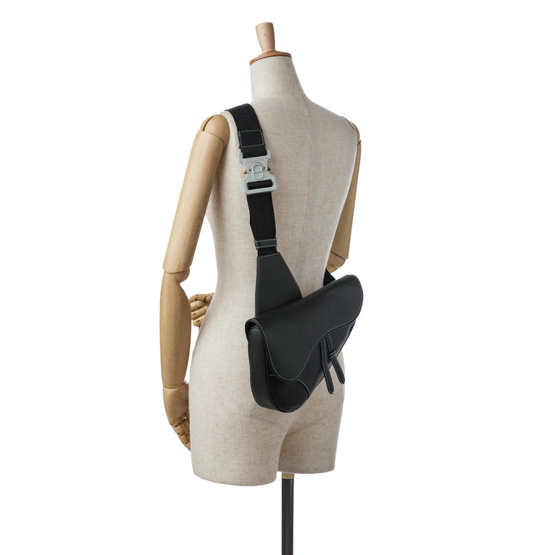 Dior Grained Leather Saddle Crossbody (SHG-rPz2TJ)