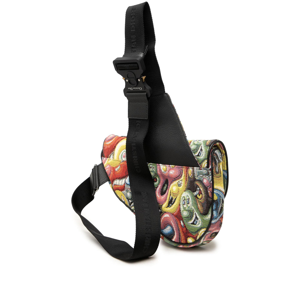 Dior Kenny Scharf Canvas Saddle Crossbody