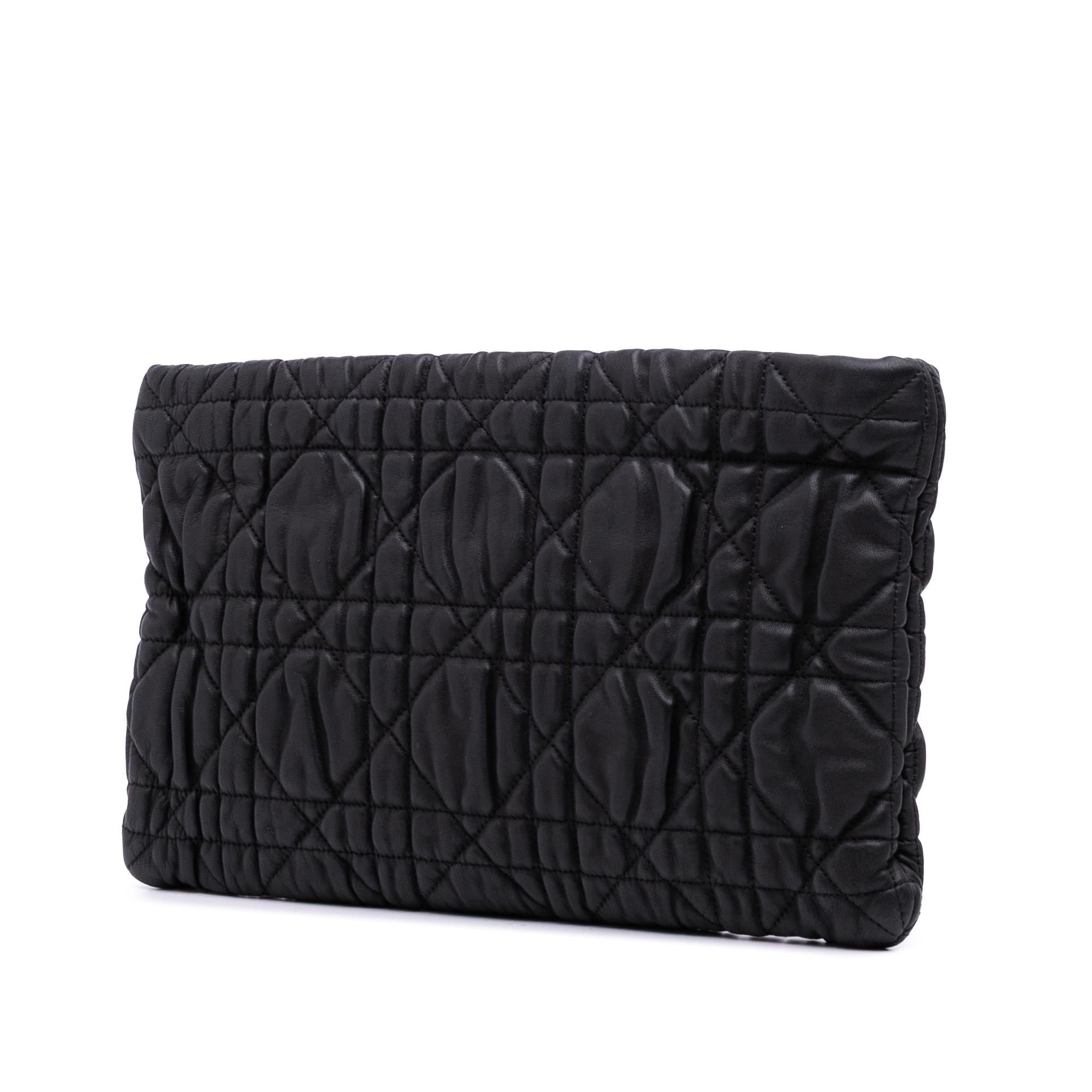 Dior Lambskin Cannage Lady Dior Clutch