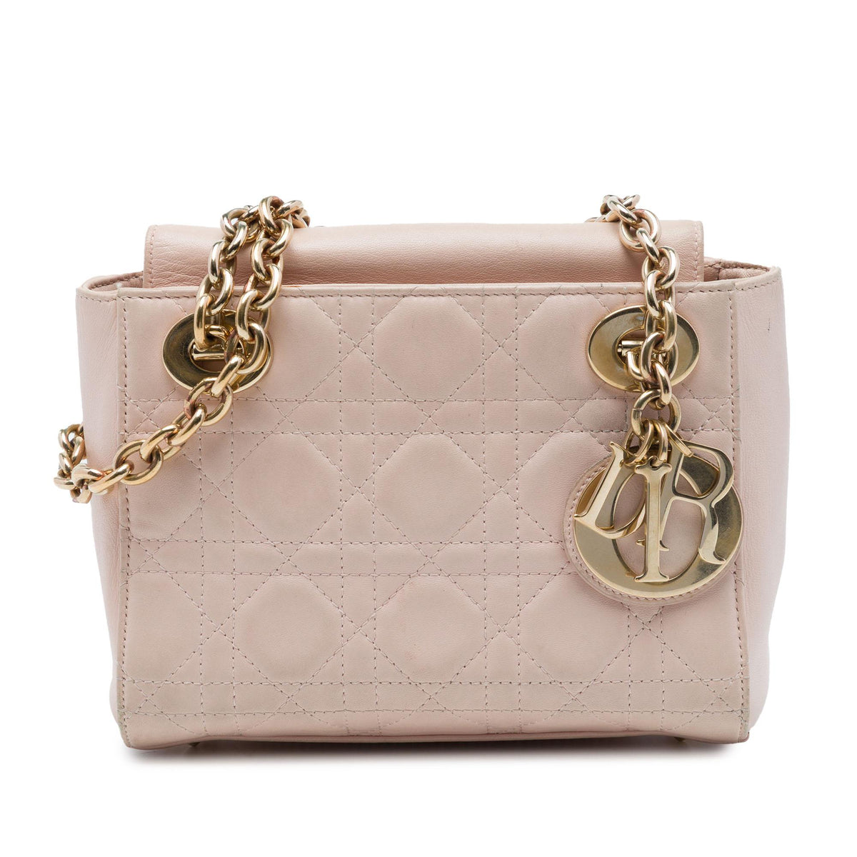 Dior Lambskin Cannage Lady Dior Double Chain Bag
