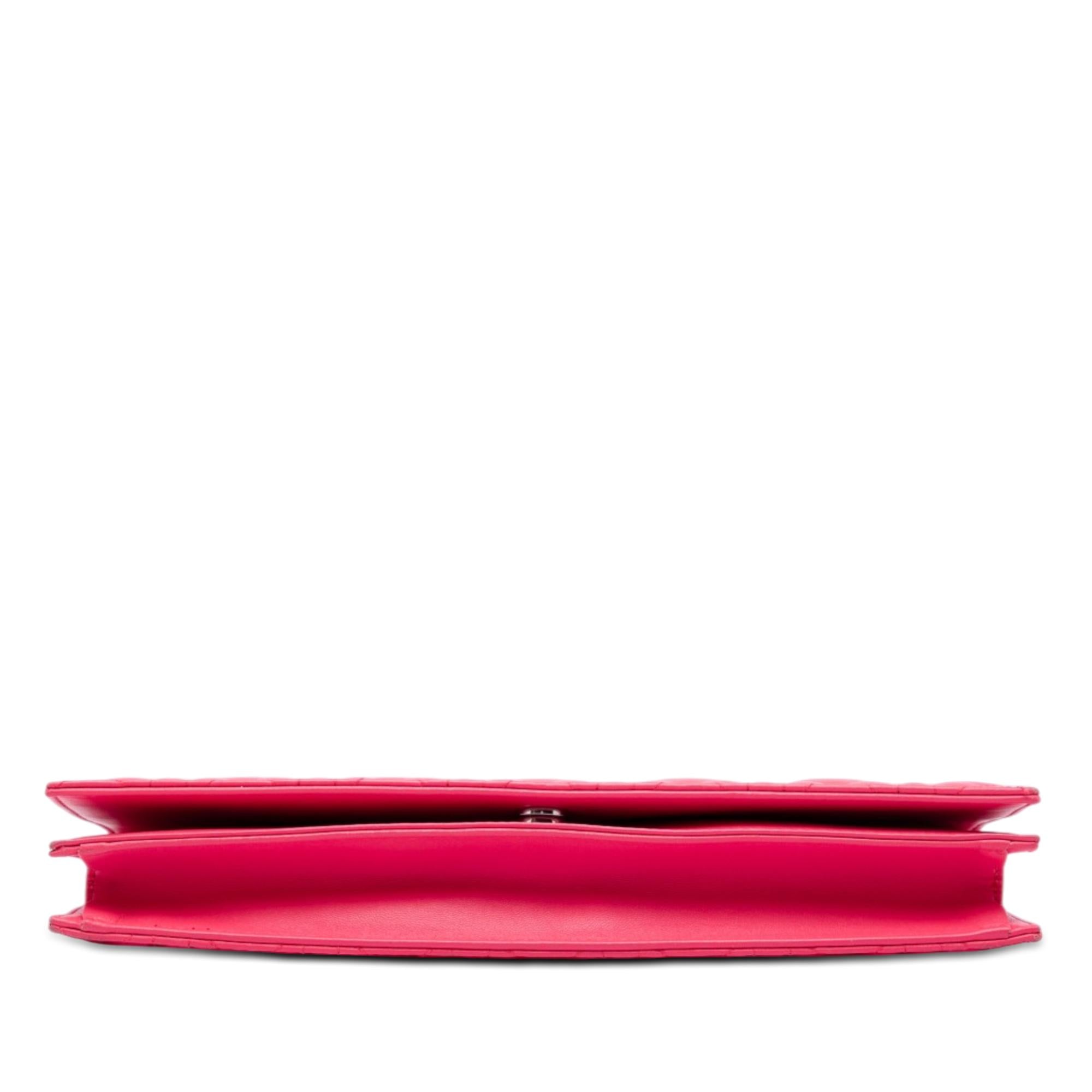 Dior Lambskin Cannage Lady Dior Wallet On Chain