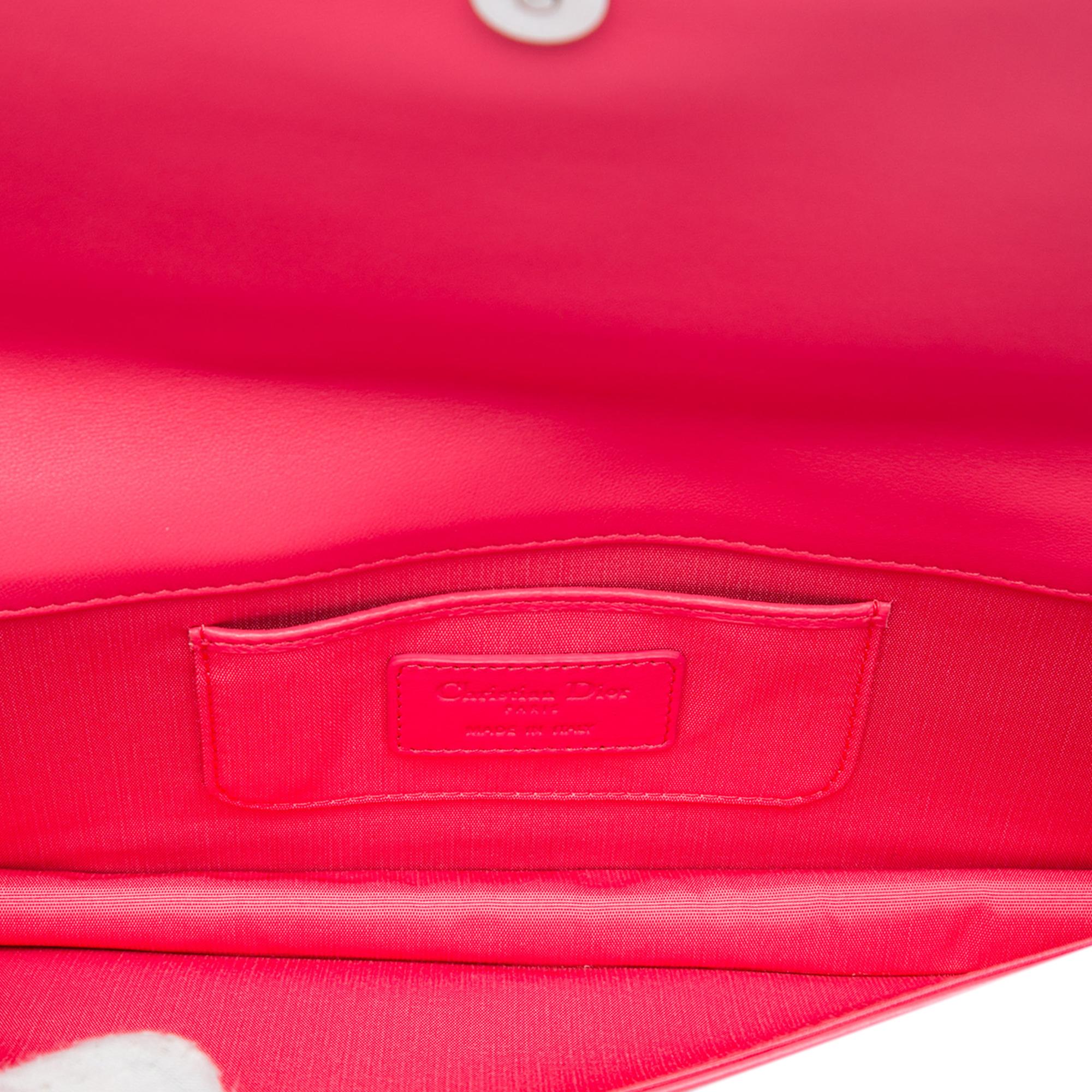 Dior Lambskin Cannage Lady Dior Wallet On Chain