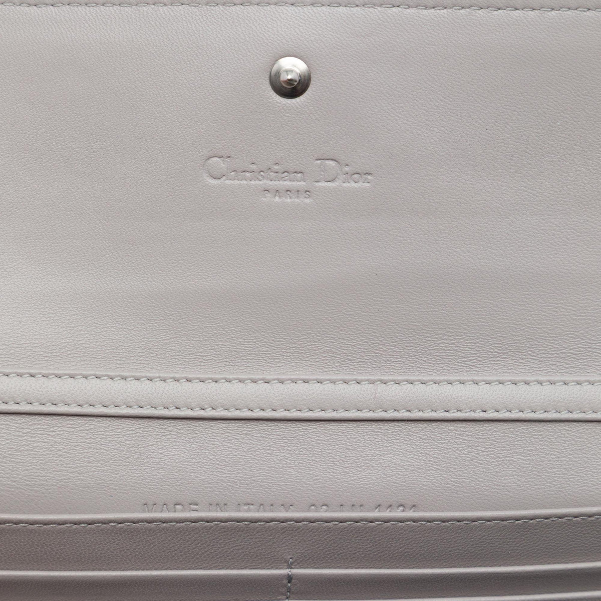 Dior Lambskin Cannage Lady Dior Wallet On Chain