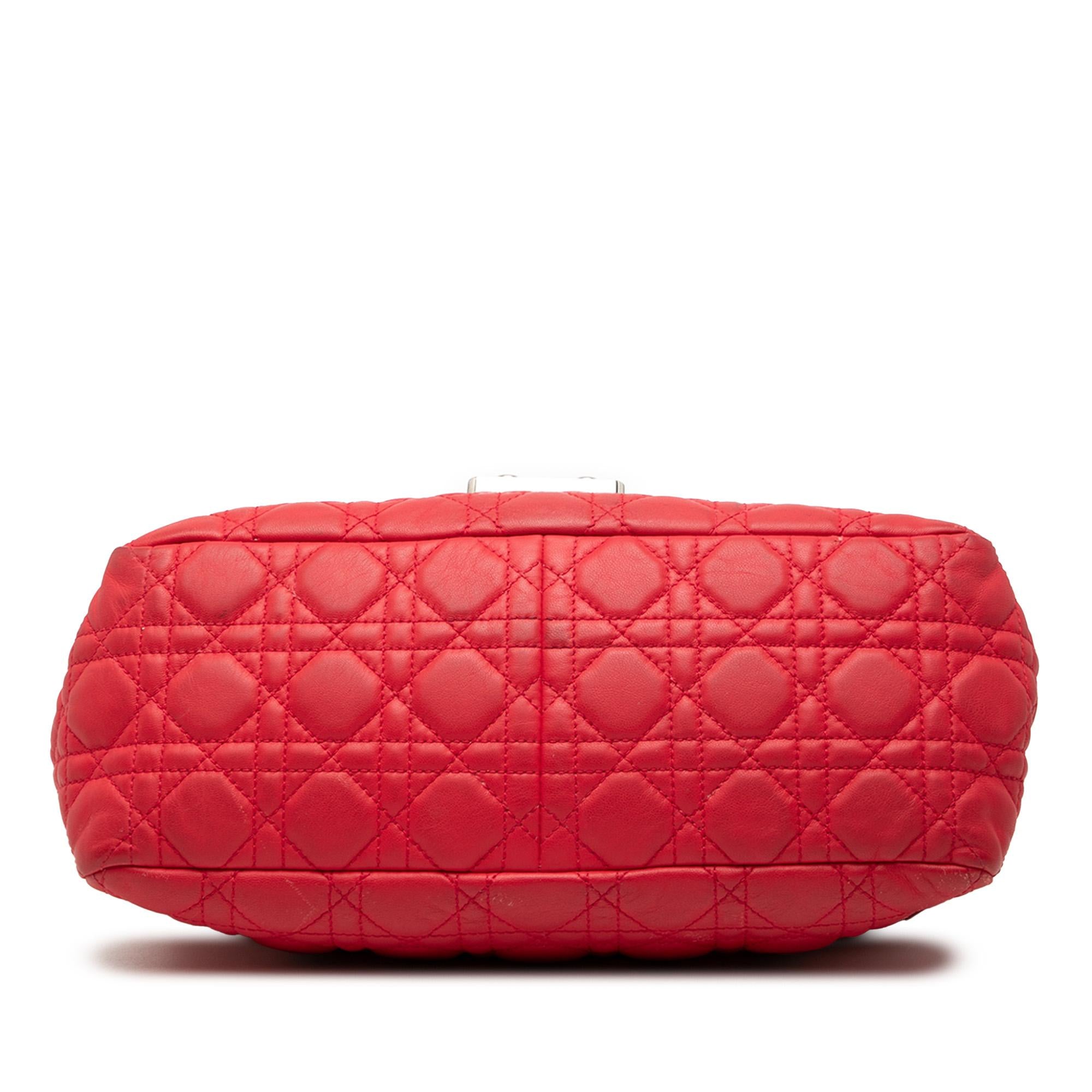 Dior Lambskin Cannage New Lock Shoulder Bag