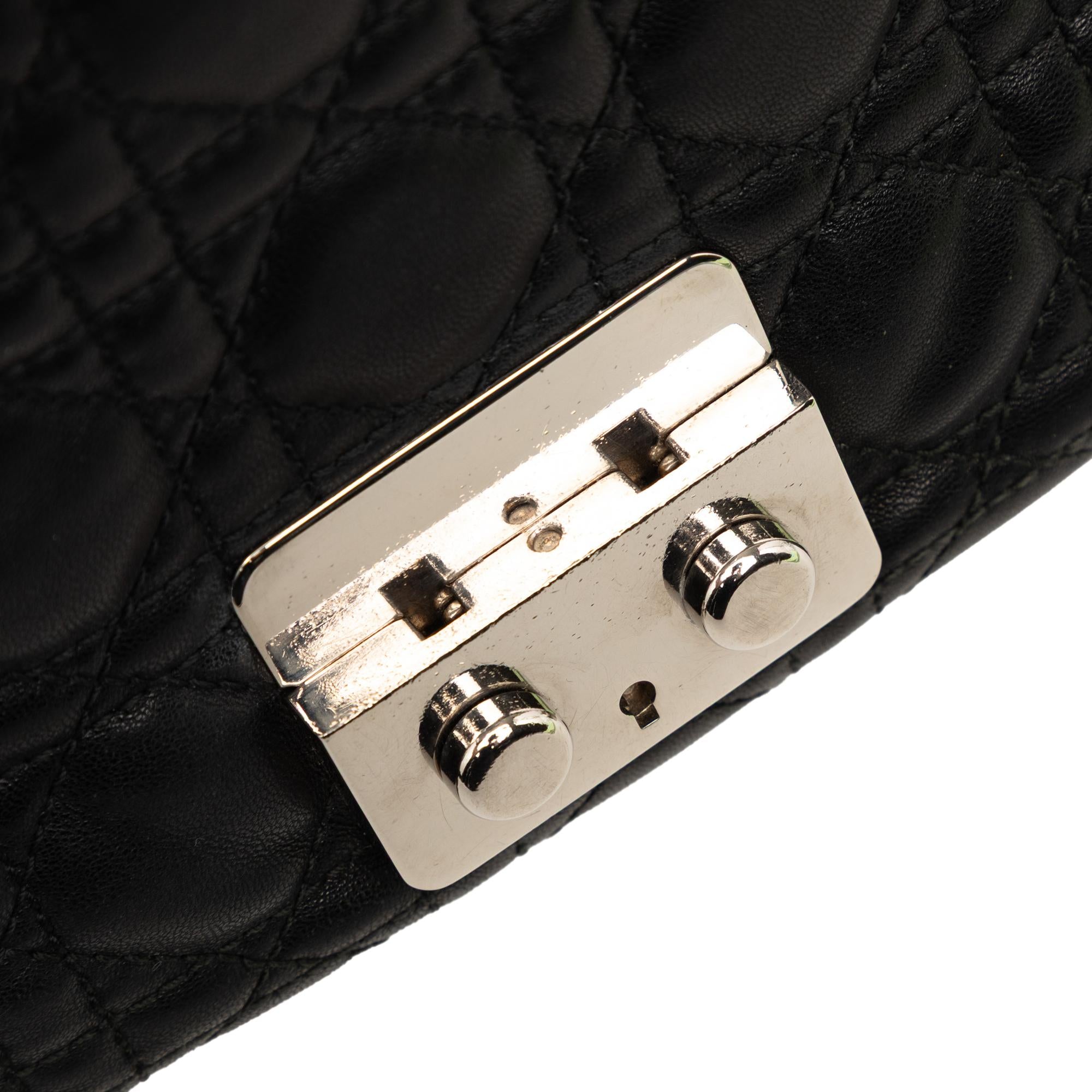 Dior Lambskin Cannage New Lock Shoulder Bag
