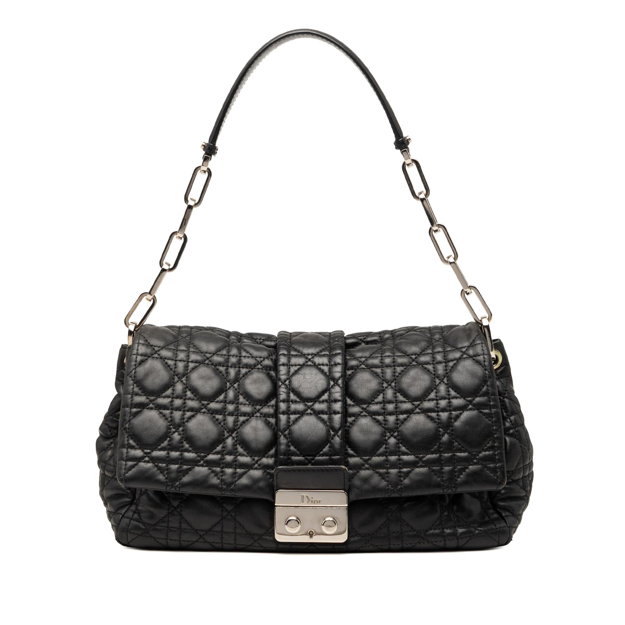 Dior Lambskin Cannage New Lock Shoulder Bag