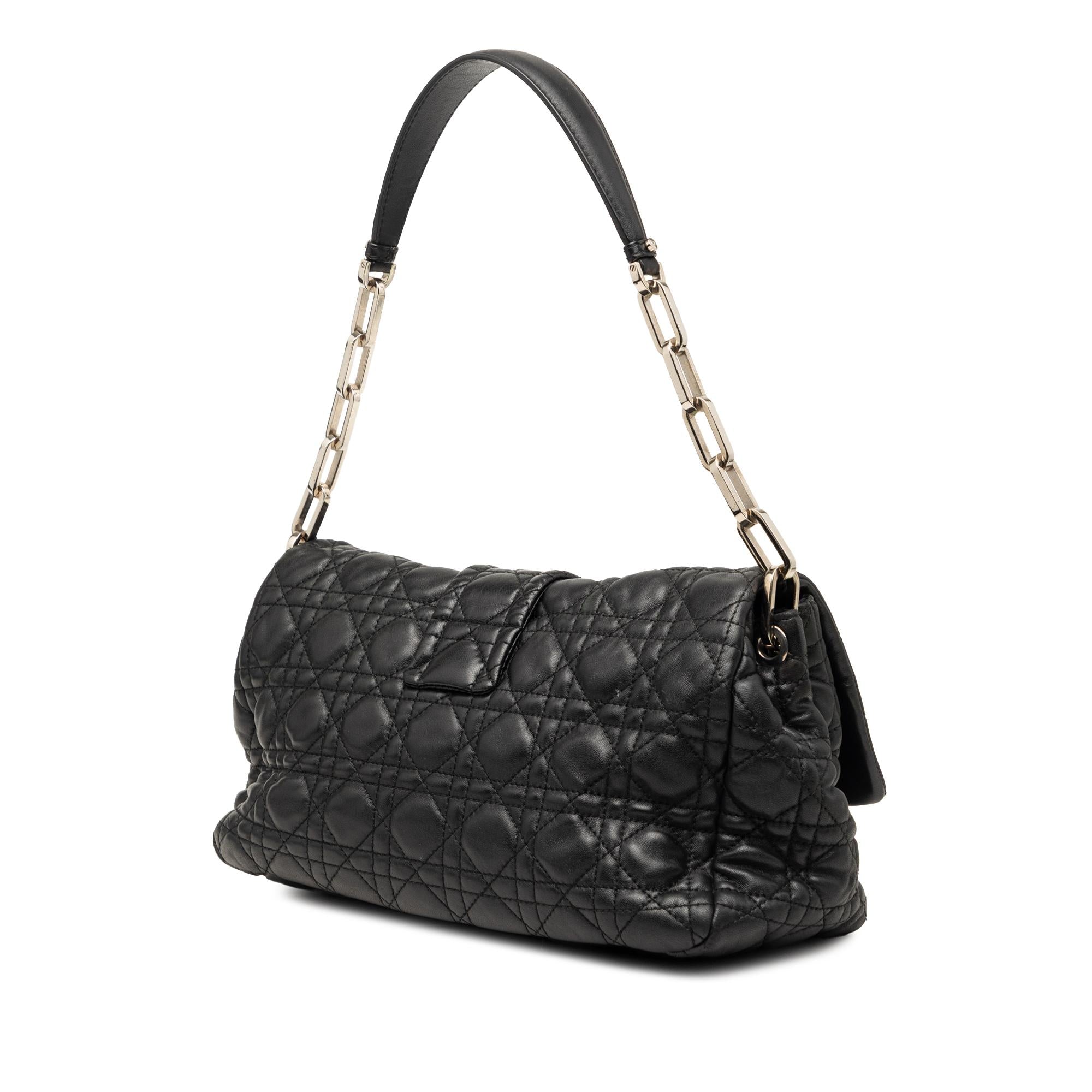 Dior Lambskin Cannage New Lock Shoulder Bag