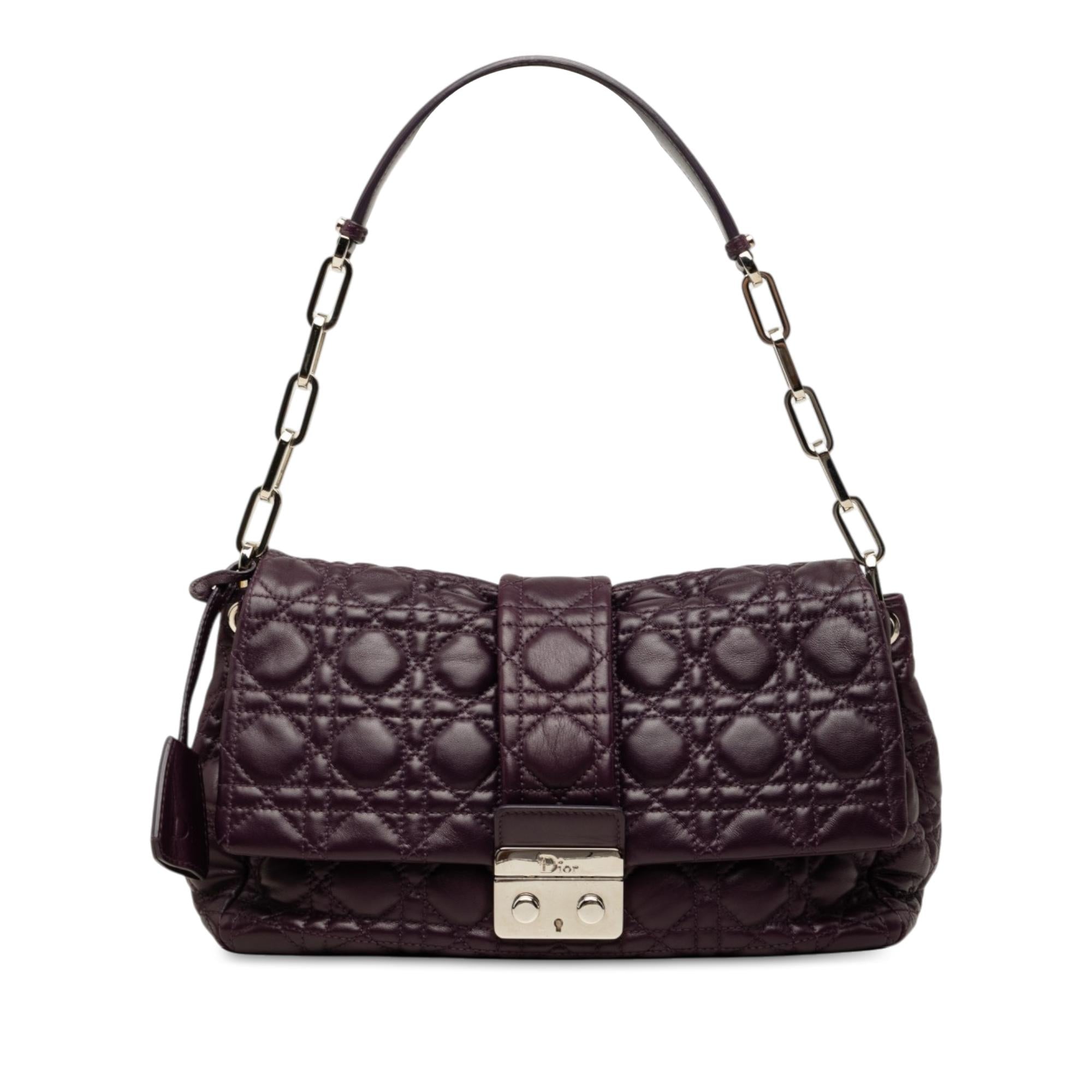 Dior Lambskin Cannage New Lock Shoulder Bag