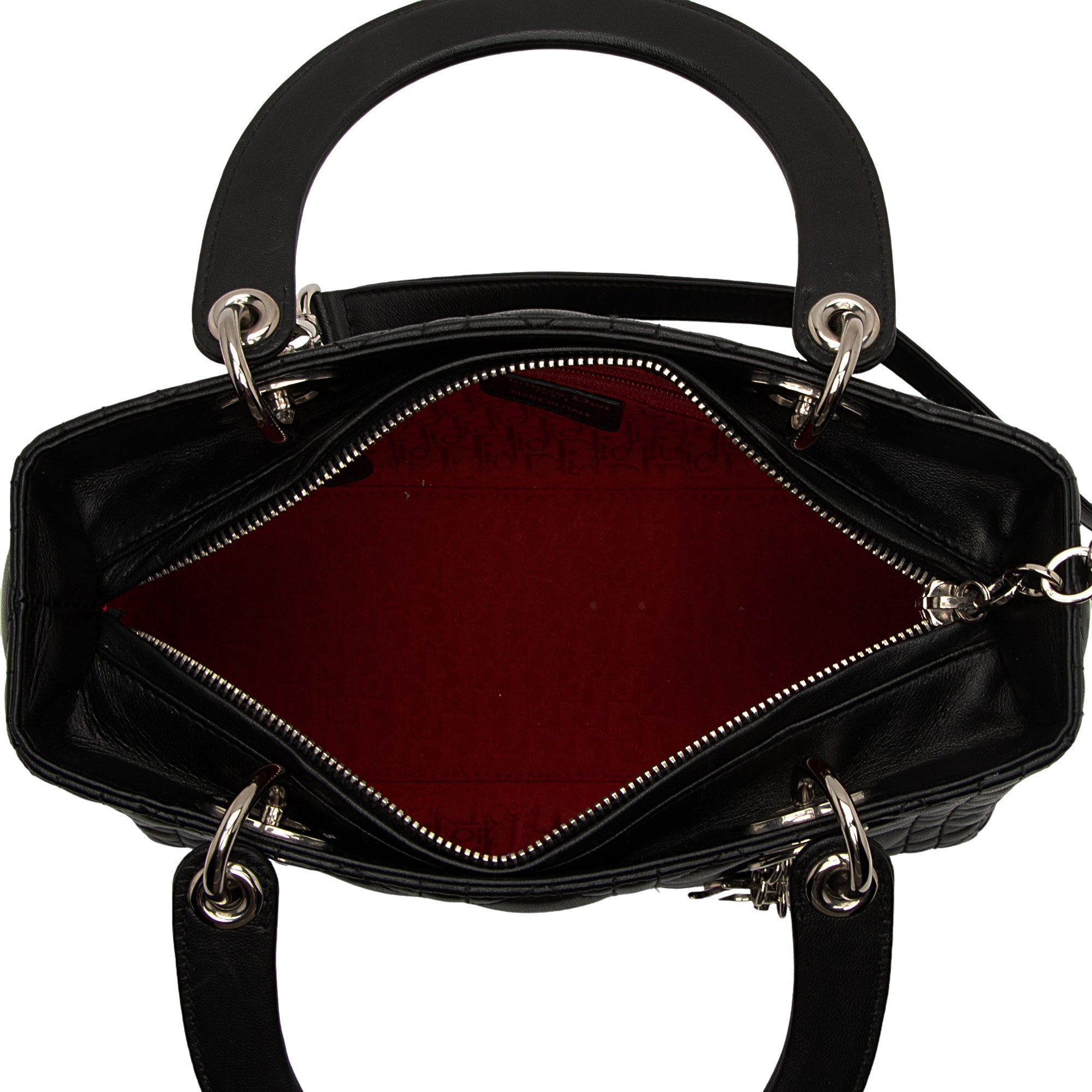 Dior Lambskin Lady Dior Medium Tote (SHF-PCV3Bo)