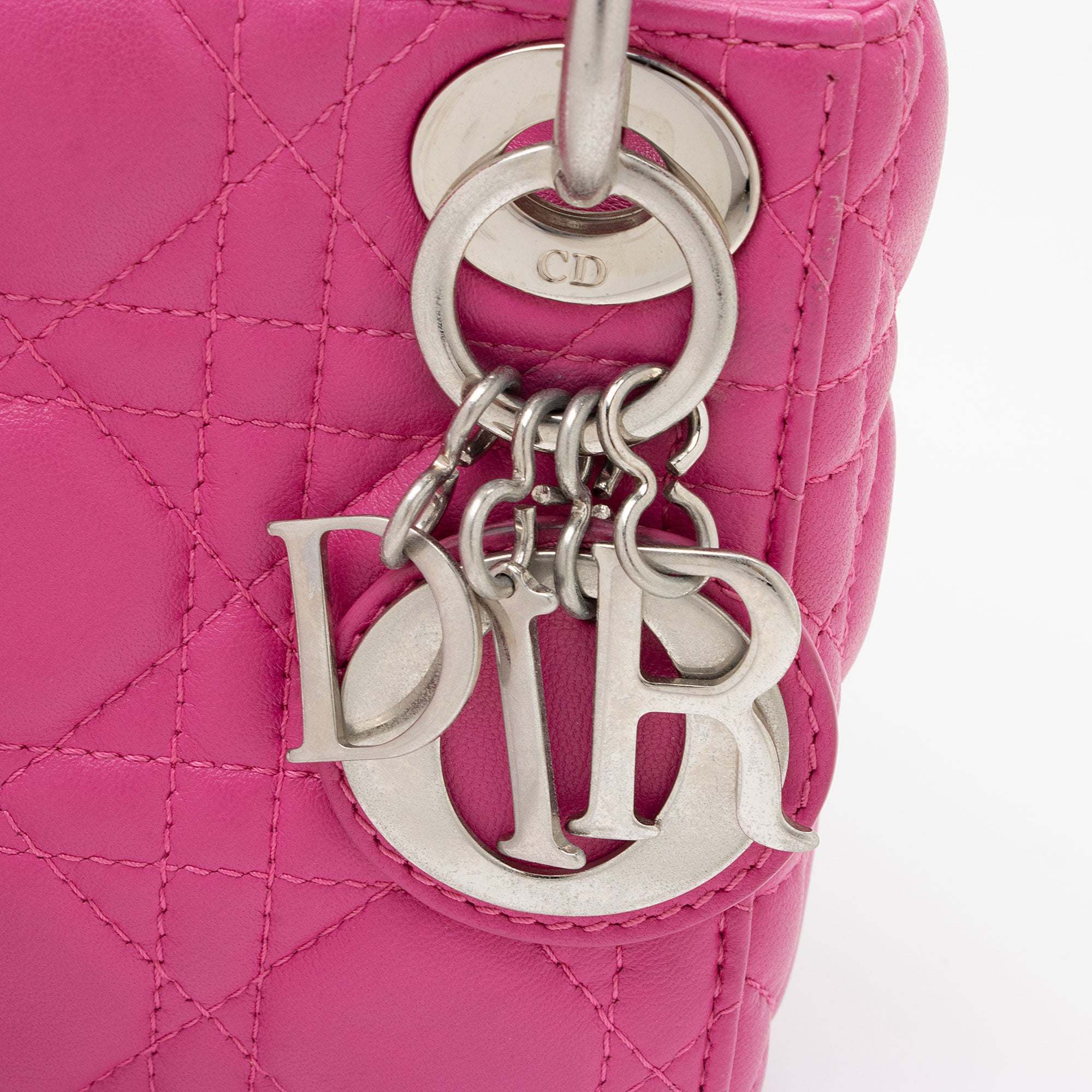 Dior Lambskin Lady Dior Mini Tote (SHF-icxOT3)