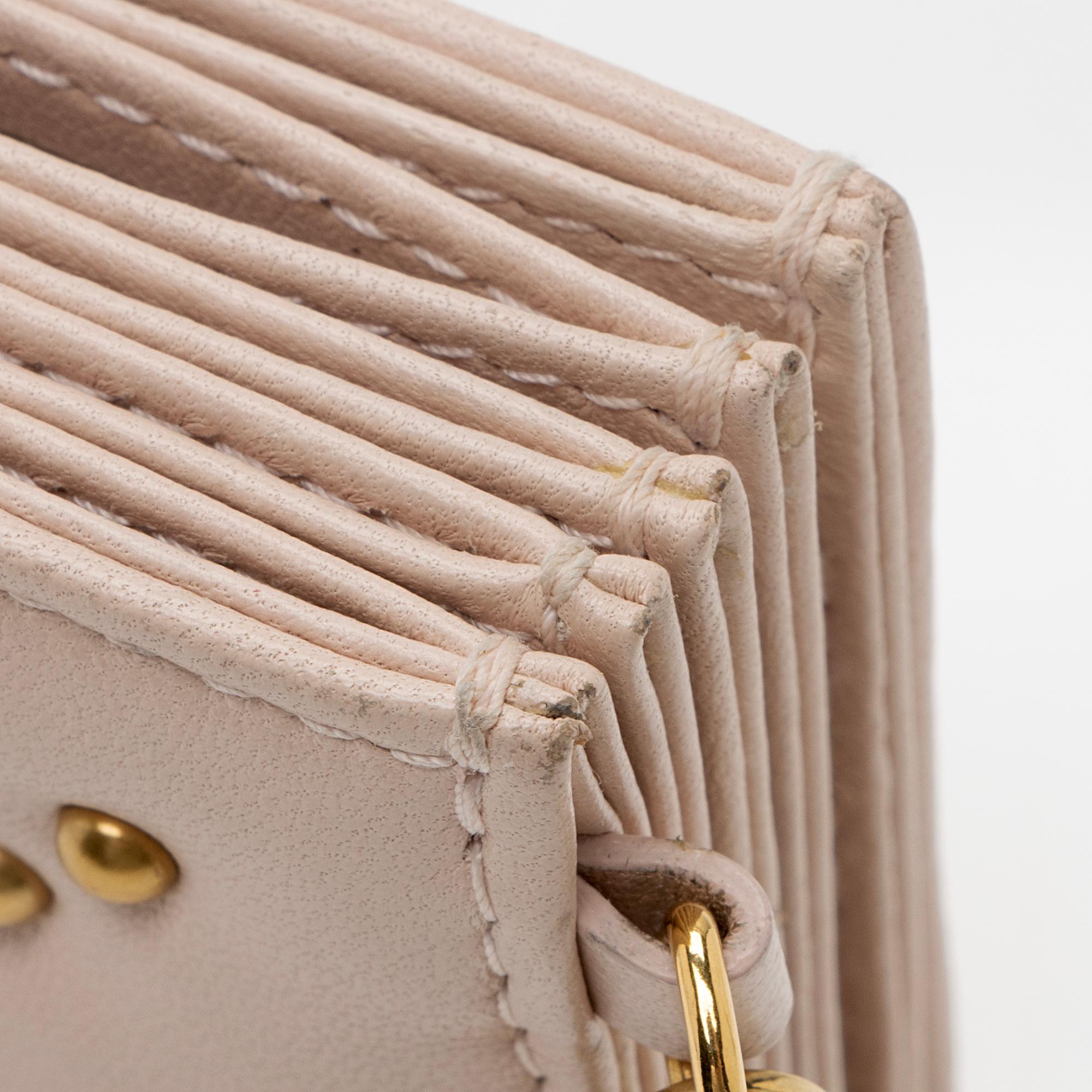 Dior Lambskin Studded Lady Dior 5-Gusset Card Holder (SHF-TOBEZh)