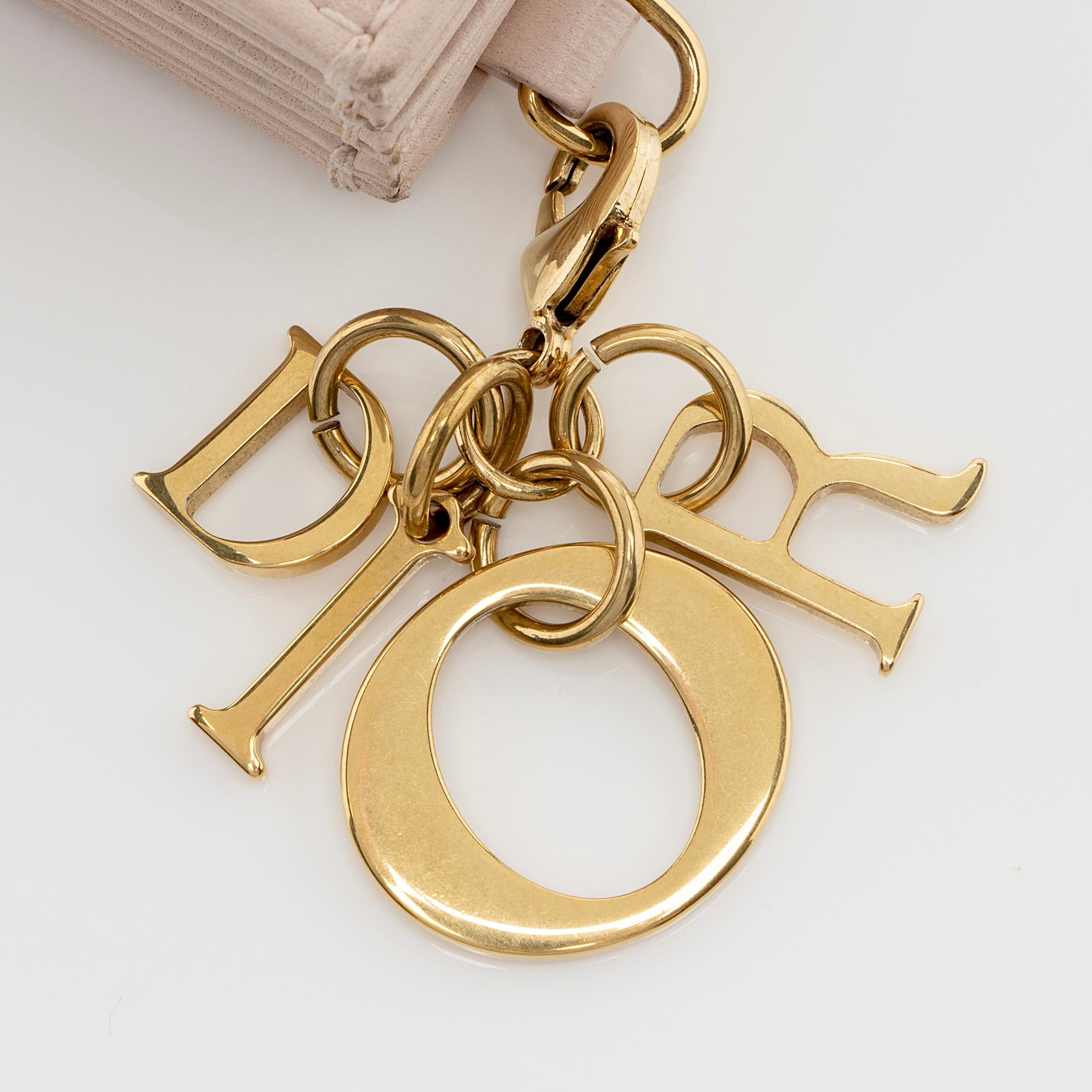 Dior Lambskin Studded Lady Dior 5-Gusset Card Holder (SHF-TOBEZh)