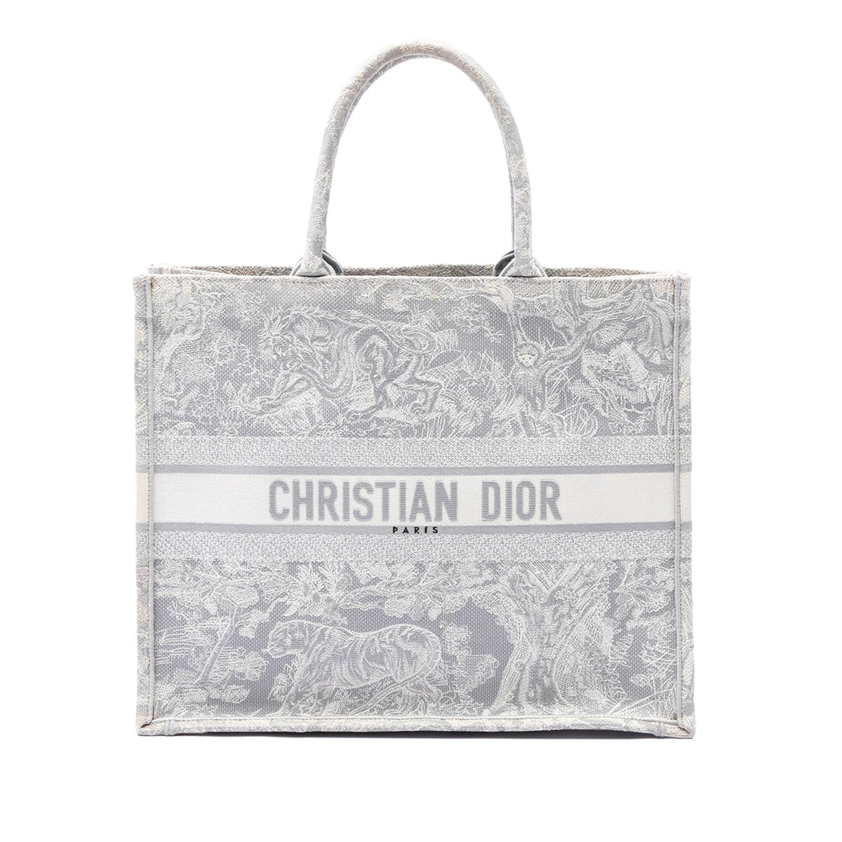 Dior Large Canvas Embroidered Dioriviera Toile De Jouy Book Tote