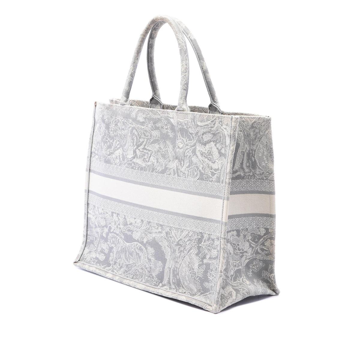 Dior Large Canvas Embroidered Dioriviera Toile De Jouy Book Tote