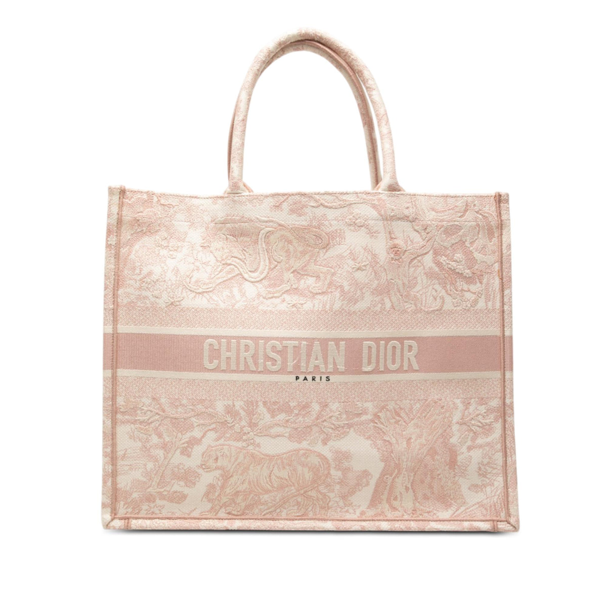 Dior Large Canvas Embroidered Dioriviera Toile De Jouy Book Tote