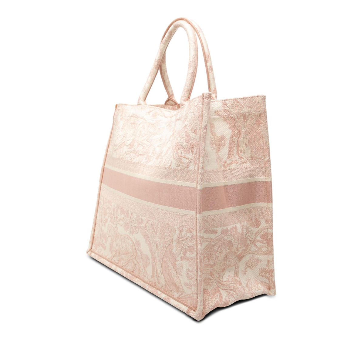 Dior Large Canvas Embroidered Dioriviera Toile De Jouy Book Tote