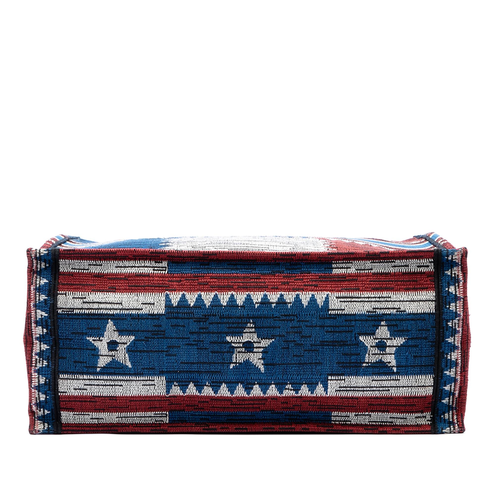 Dior Large Canvas French Flag Book Tote