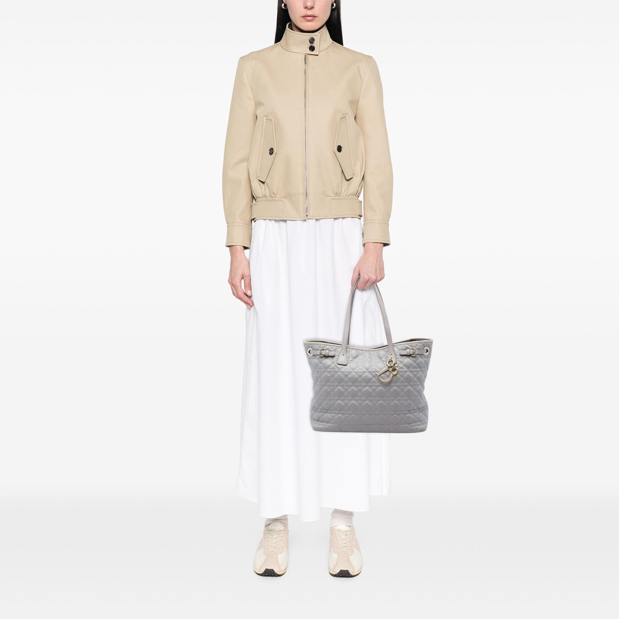 Dior Large Coated Canvas Cannage Panarea Tote