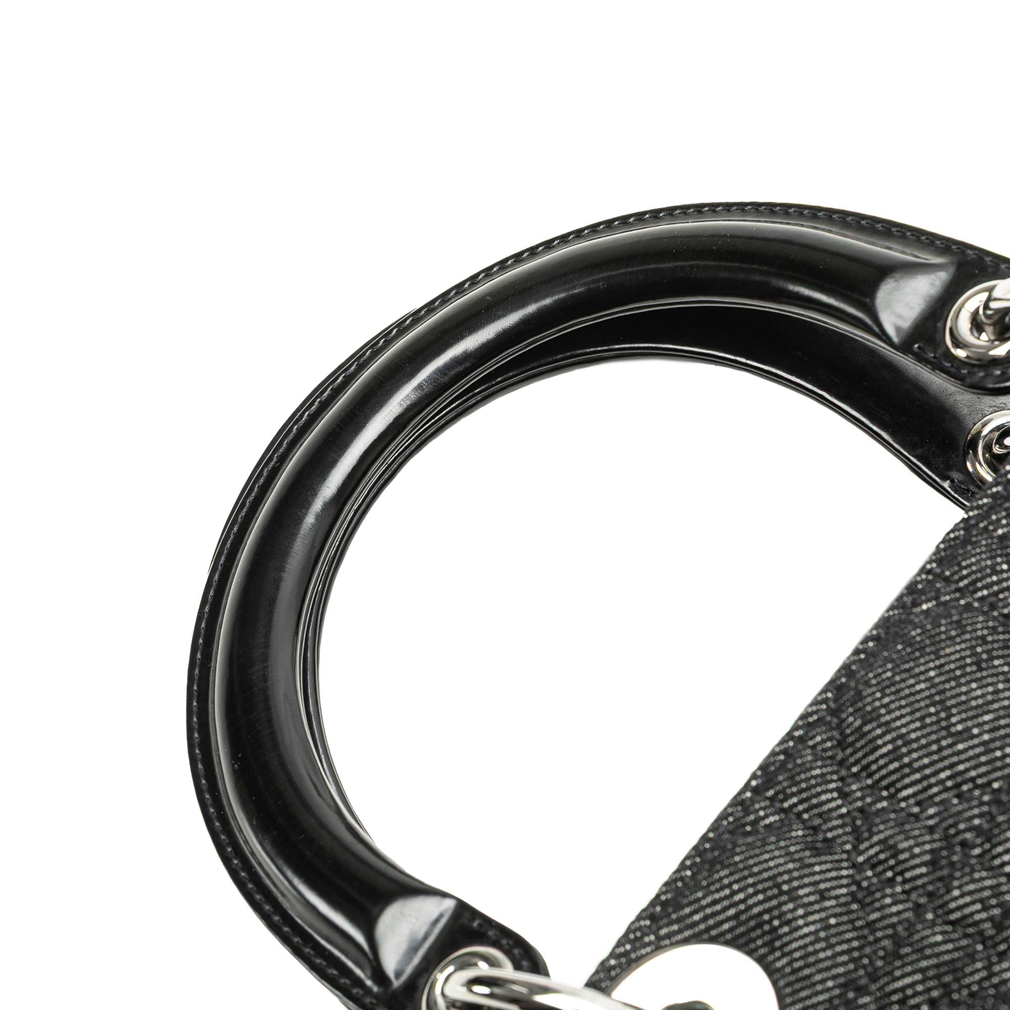 Dior Large Denim Cannage Lady Dior