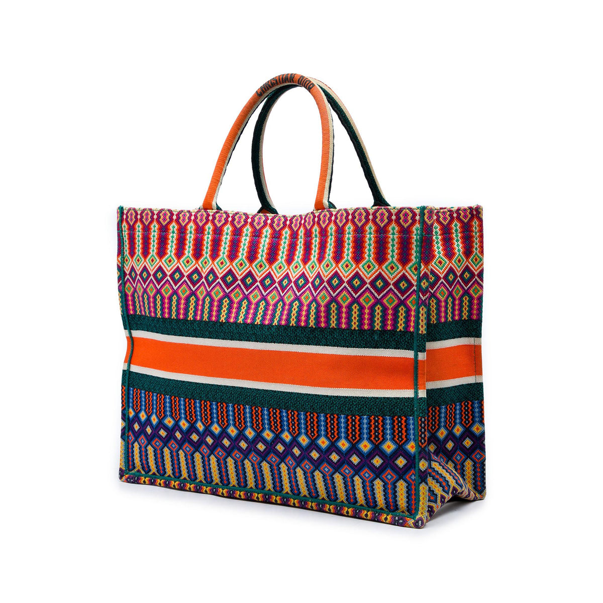 Dior Large Embroidered Canvas Book Tote