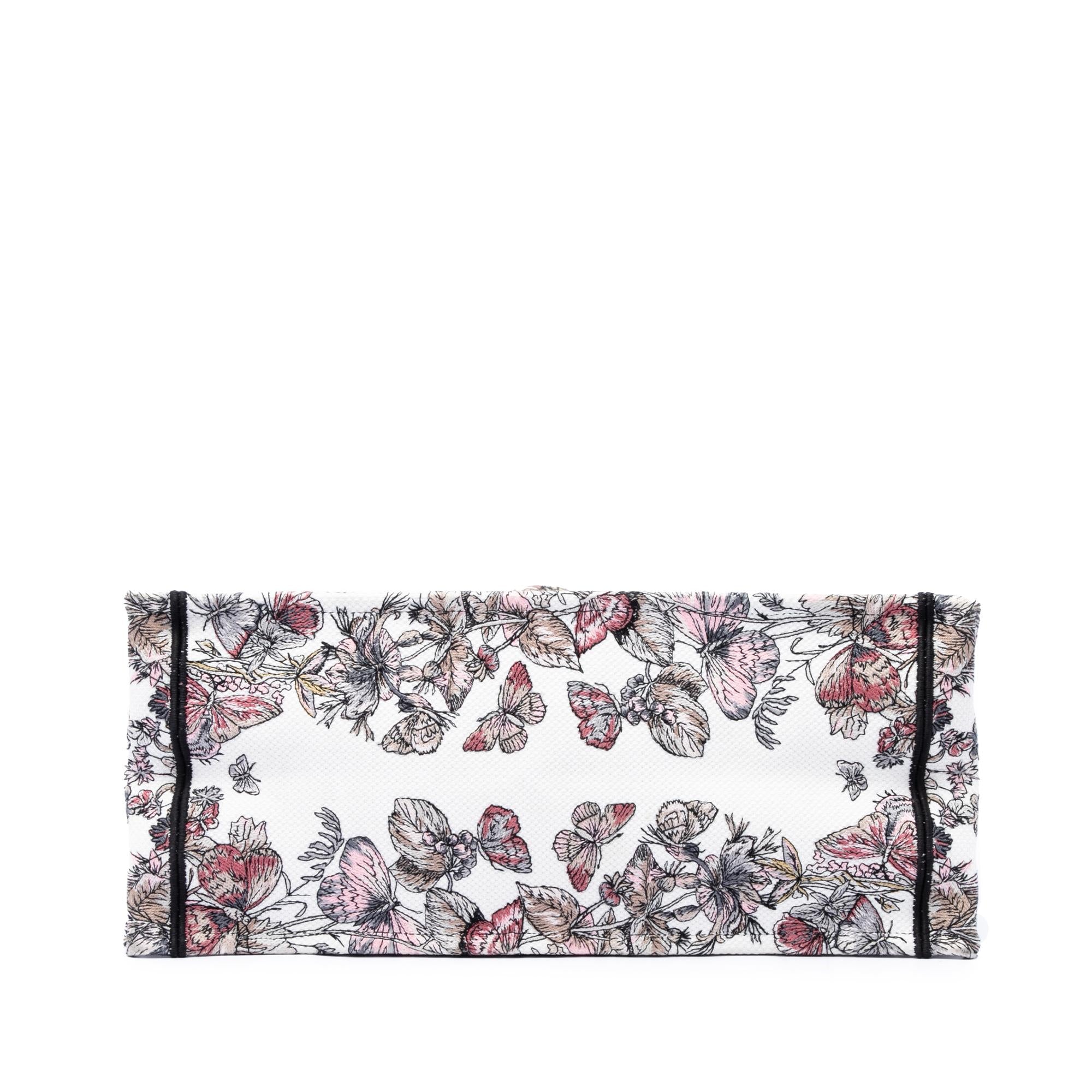Dior Large Embroidered Canvas Butterfly Around The World Book Tote