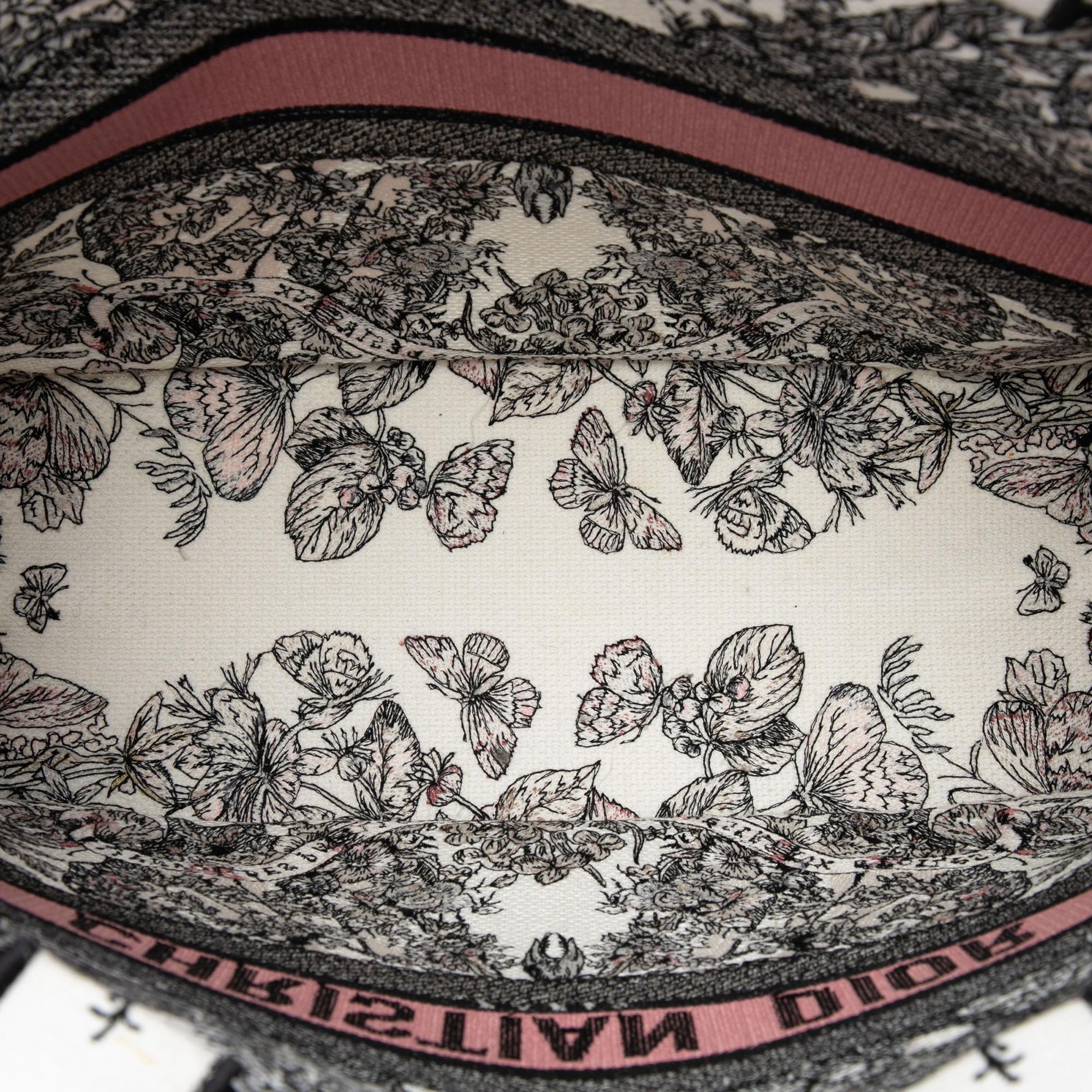 Dior Large Embroidered Canvas Butterfly Around The World Book Tote