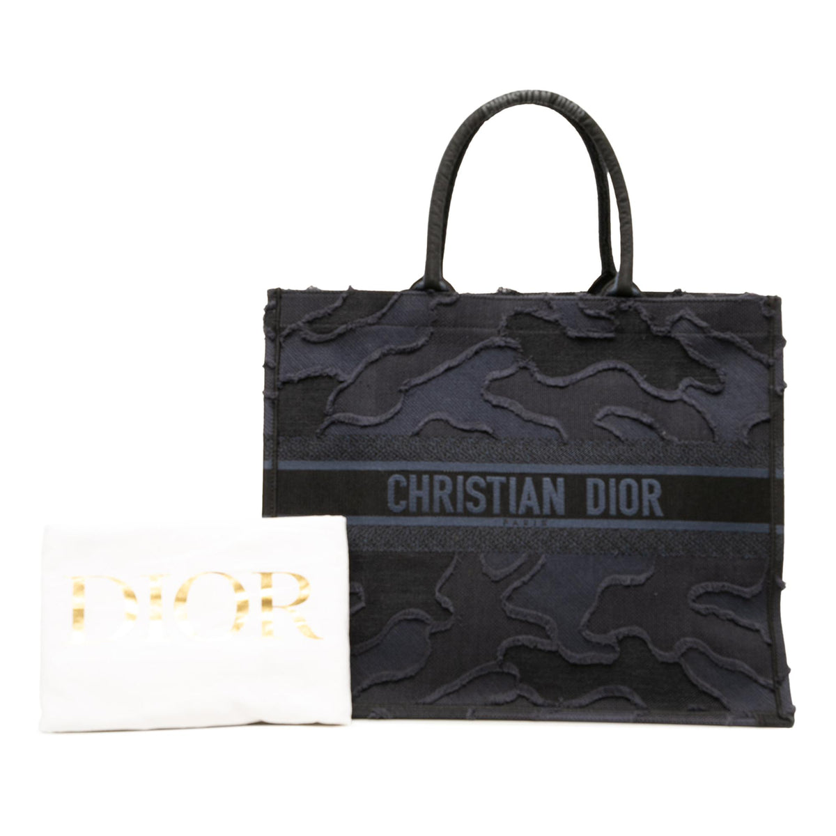 Dior Large Embroidered Canvas Camouflage Book Tote