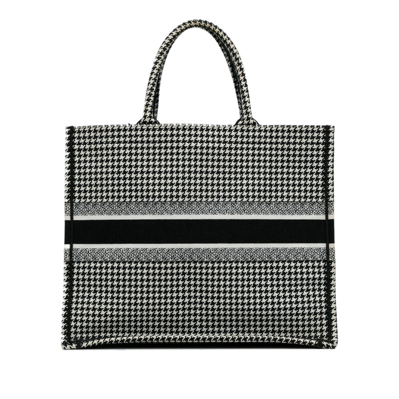 Dior Large Houndstooth Embroidered Book Tote (SHG-i71xOC)