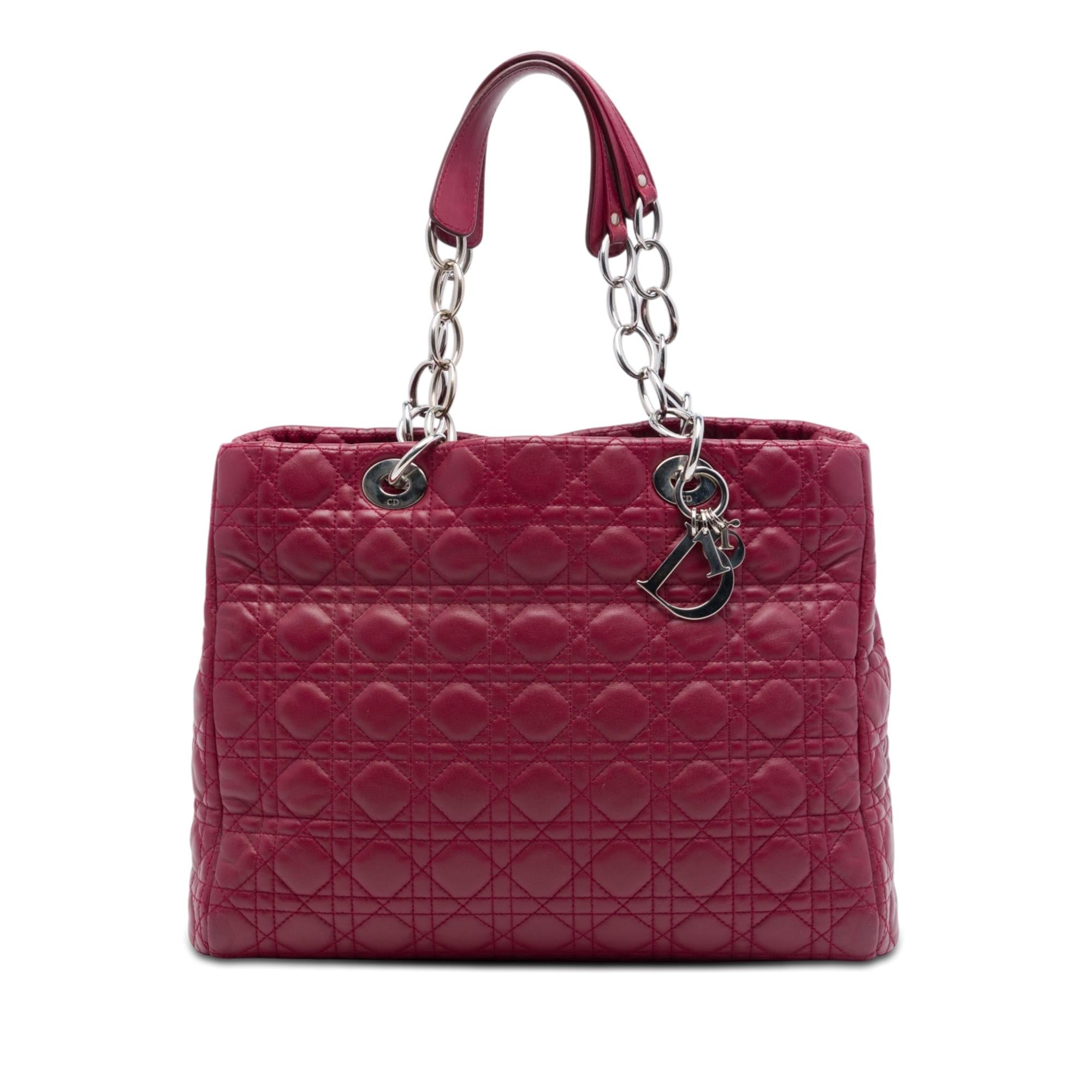 Dior Large Lambskin Cannage Lady Dior Soft Shopping Tote