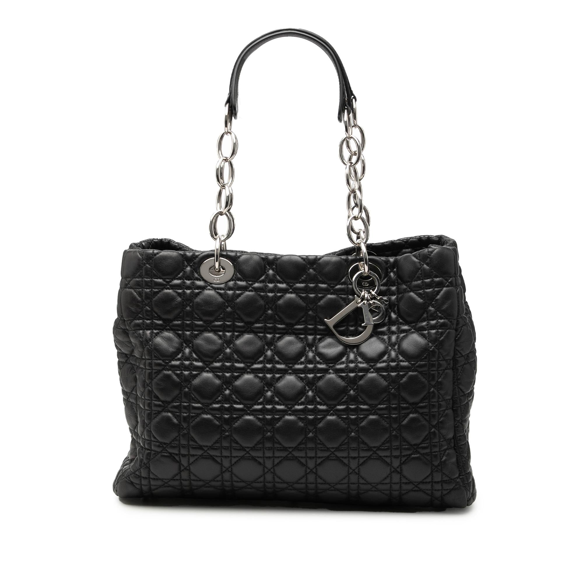 Dior Large Lambskin Cannage Lady Dior Soft Shopping Tote