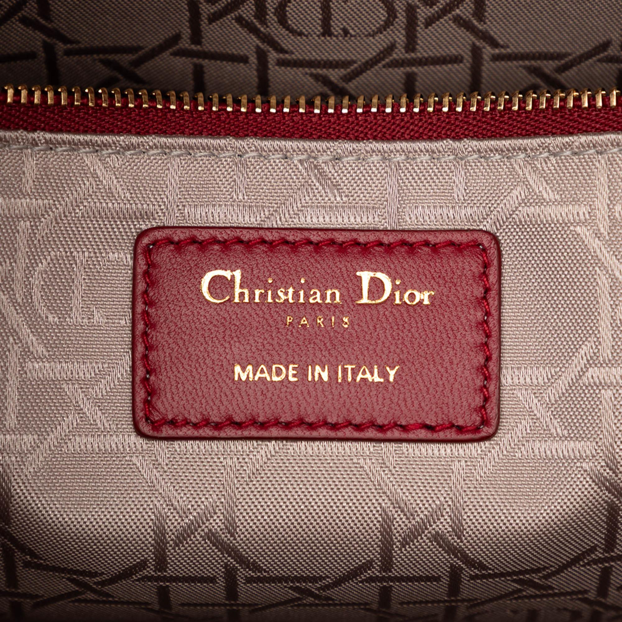 Dior Large Lambskin Cannage Lady Dior