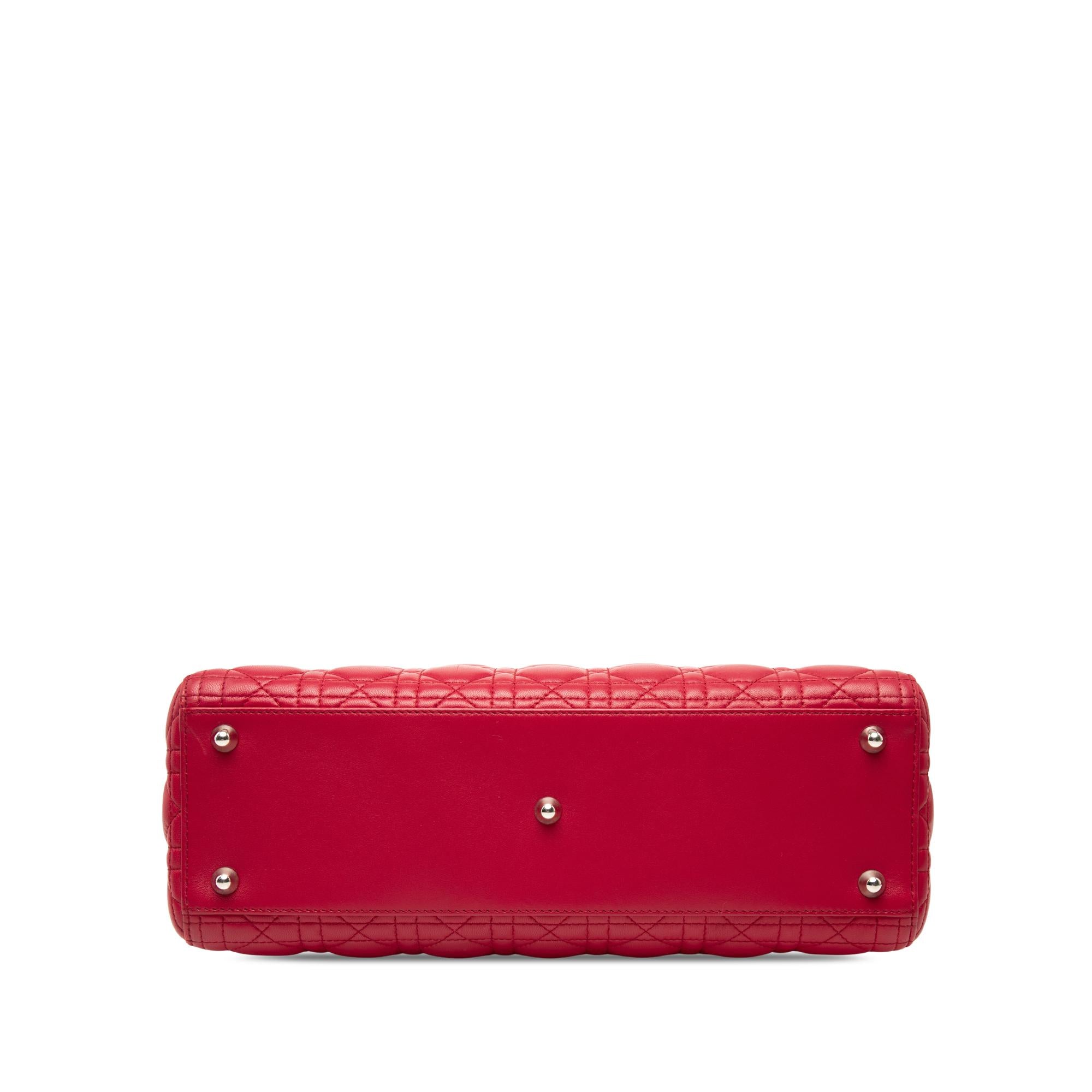 Dior Large Lambskin Cannage Lady Dior