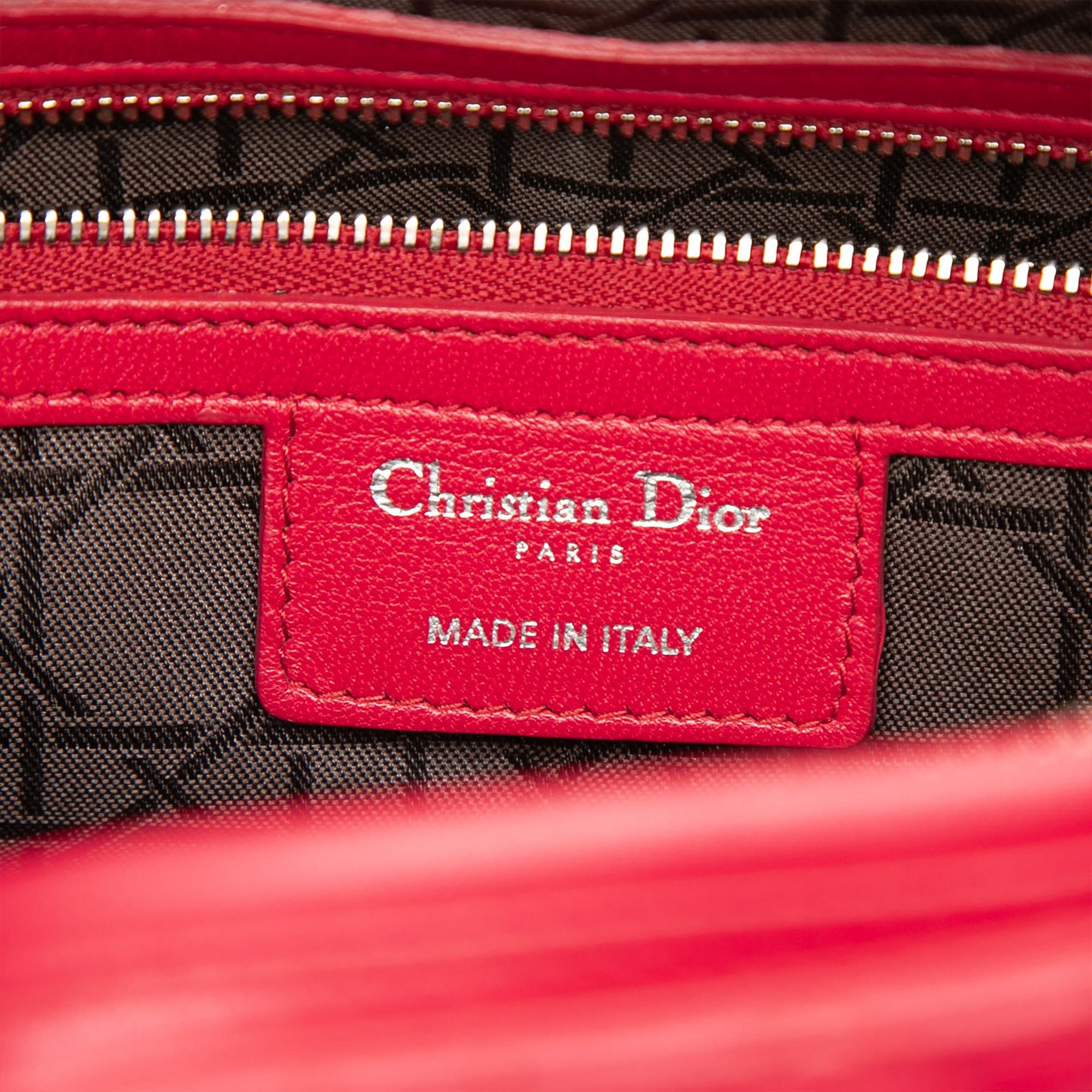 Dior Large Lambskin Cannage Lady Dior
