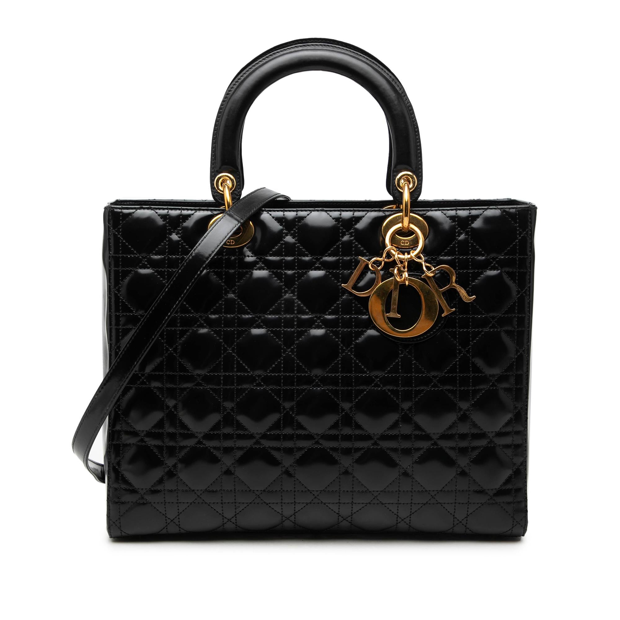 Dior Large Lambskin Cannage Lady Dior