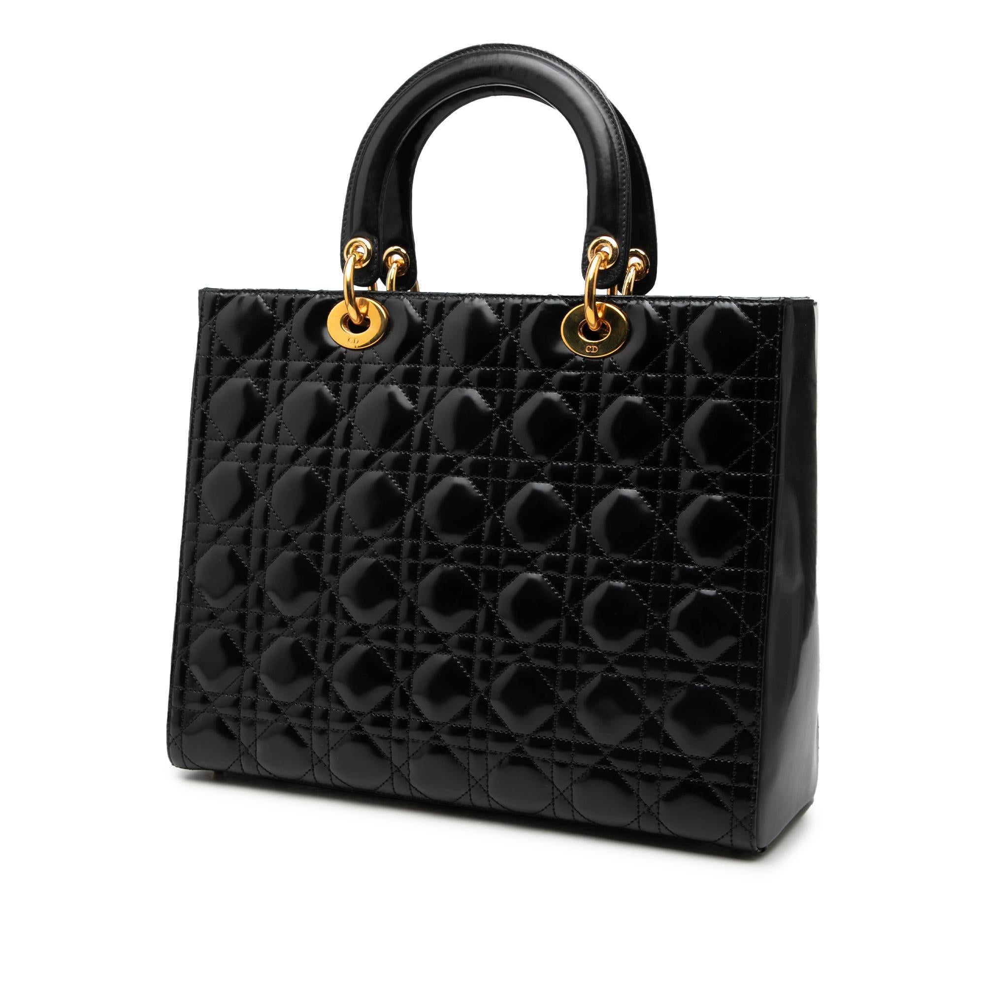 Dior Large Lambskin Cannage Lady Dior