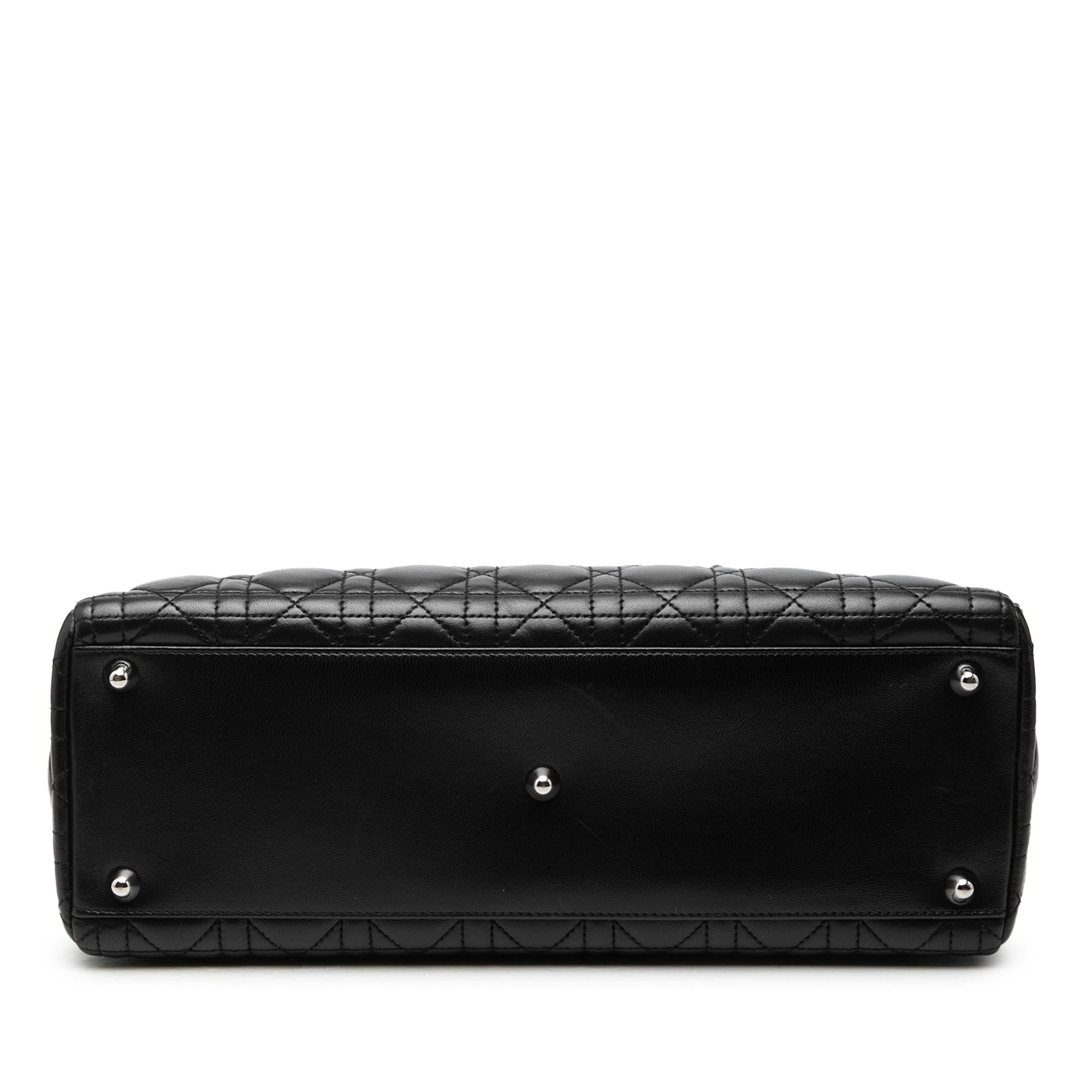 Dior Large Lambskin Cannage Lady Dior