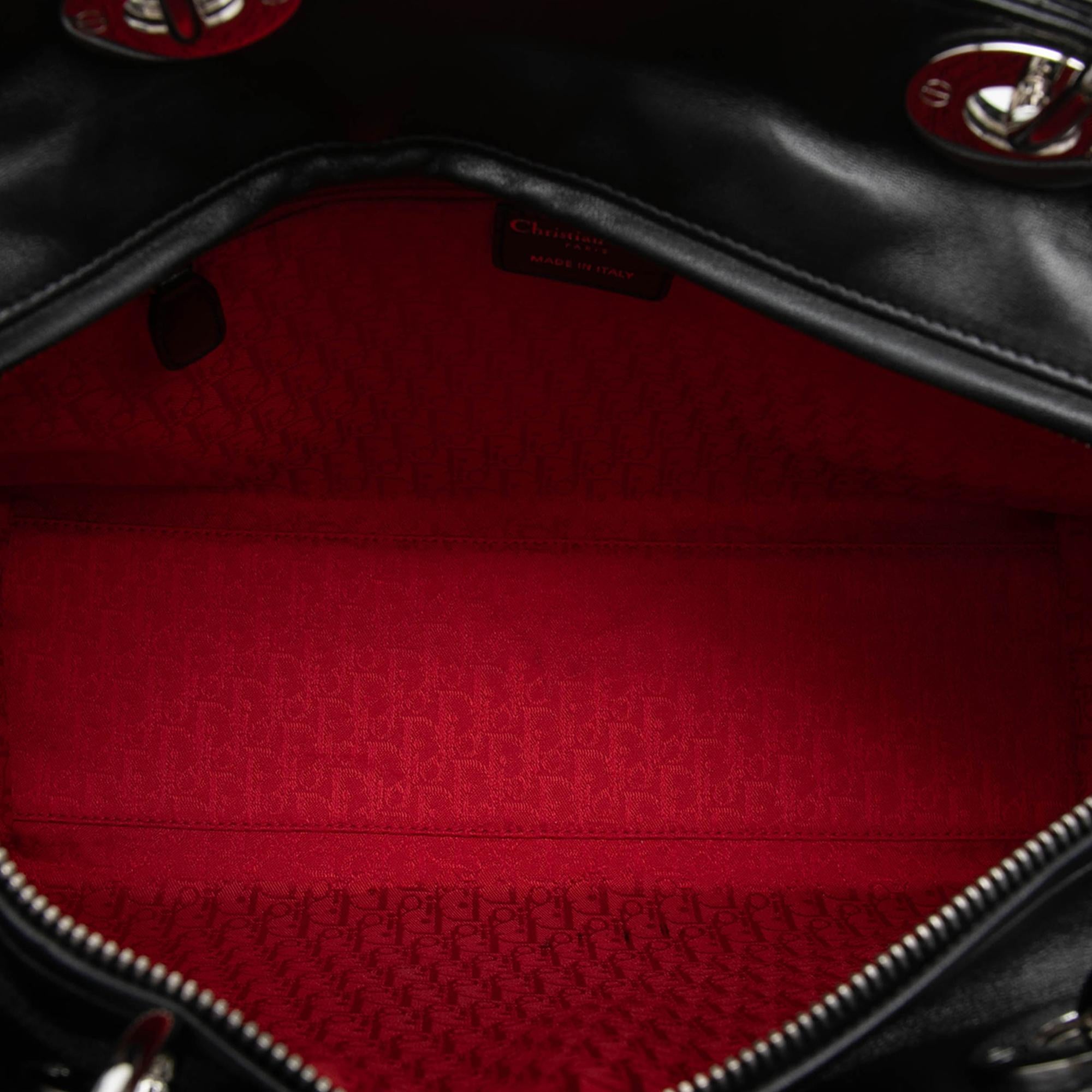 Dior Large Lambskin Cannage Lady Dior