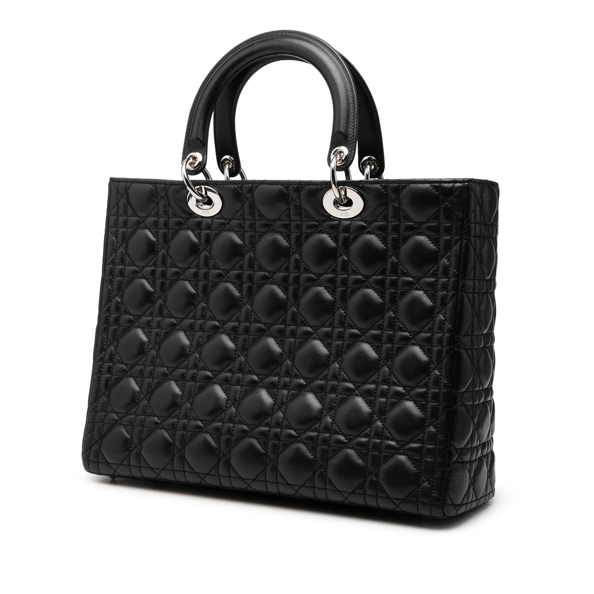 Dior Large Lambskin Cannage Lady Dior