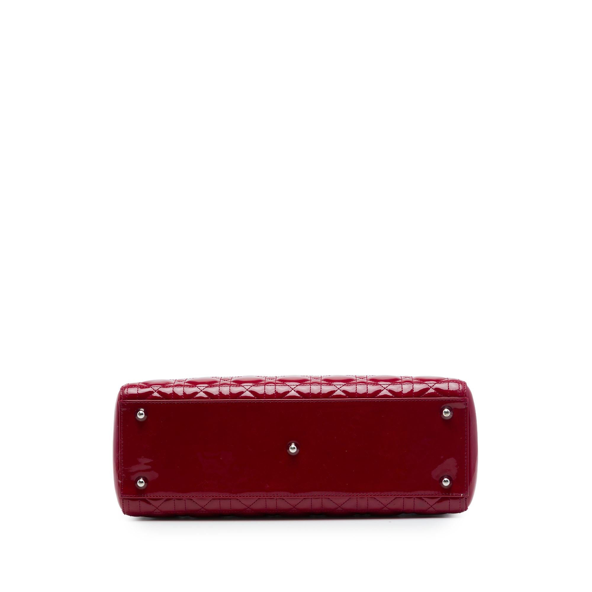 Dior Large Patent Cannage Lady Dior