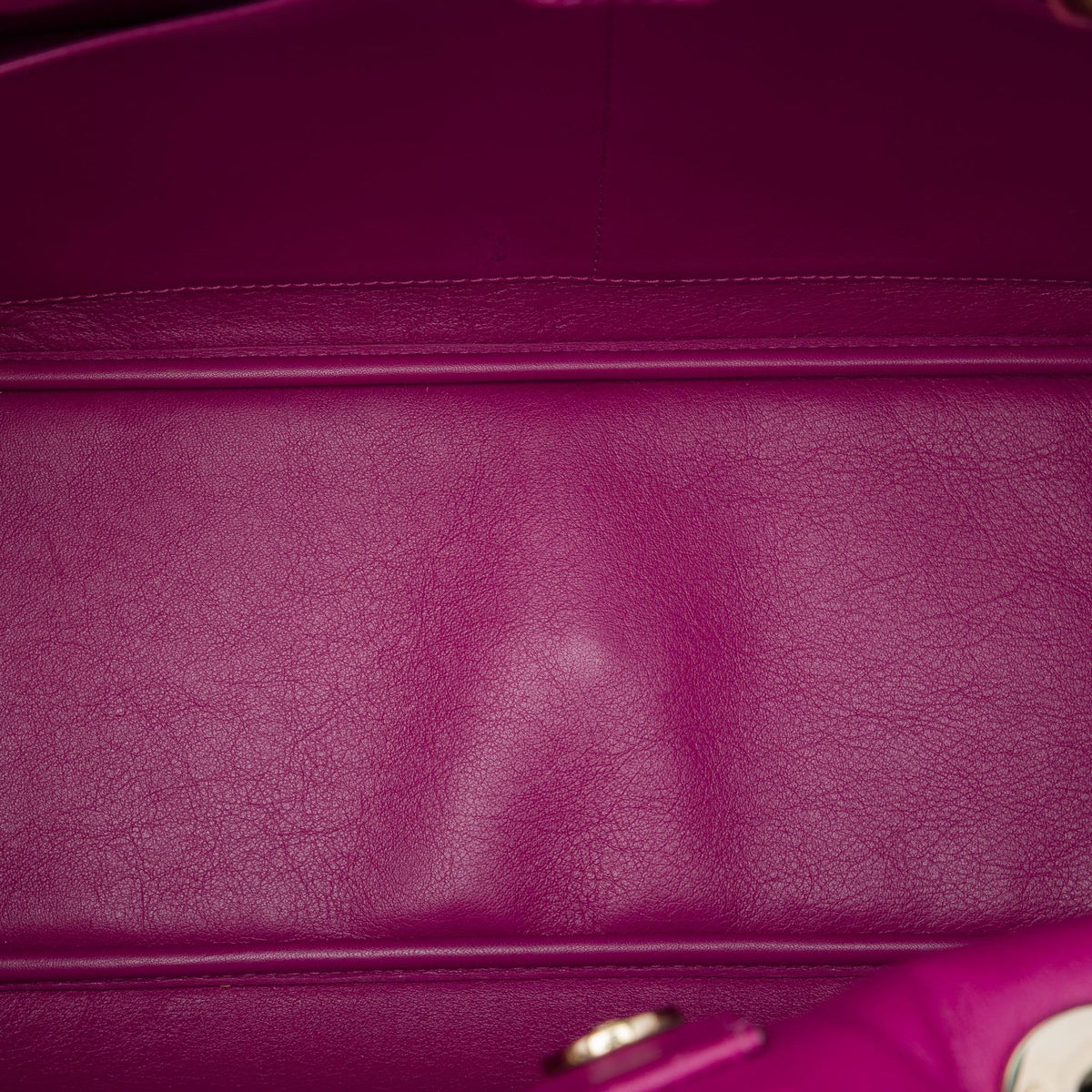 Dior Large Pebbled Calfskin Diorissimo Satchel