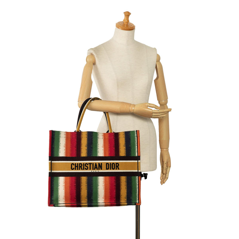 Dior striped book tote hotsell