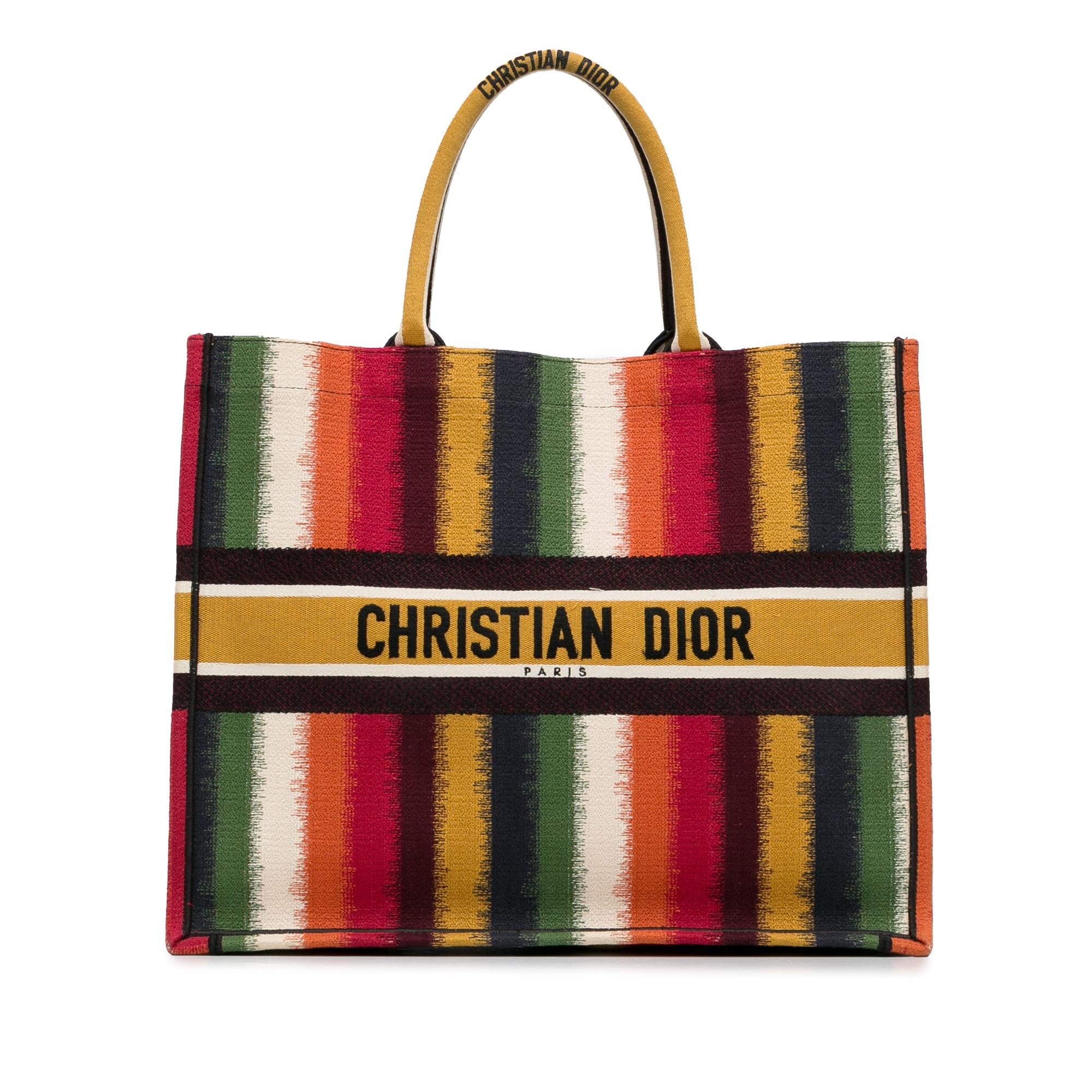 Dior Large Striped Book Tote (SHG-TDuS1O)