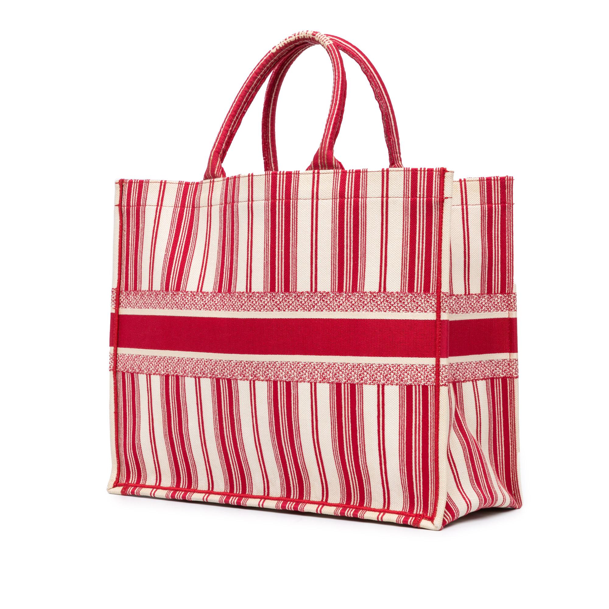 Dior Large Striped Book Tote