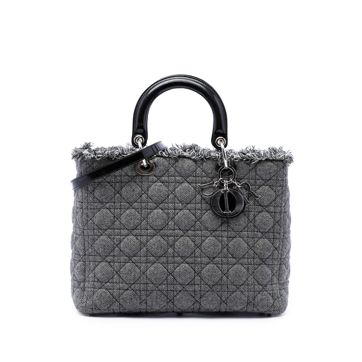 Dior Large Tweed Cannage Lady Dior